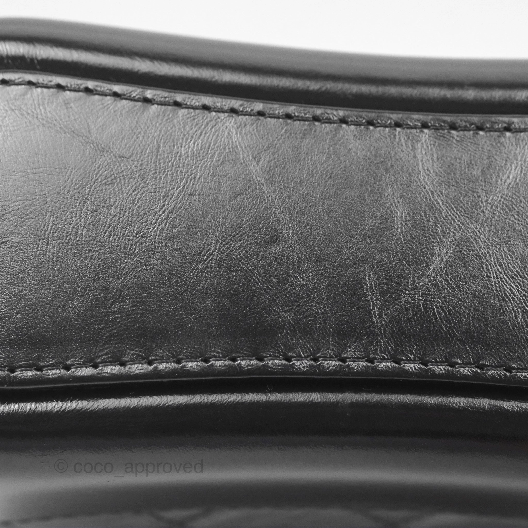 Chanel Small Gabrielle Hobo Quilted Black Aged Calfskin