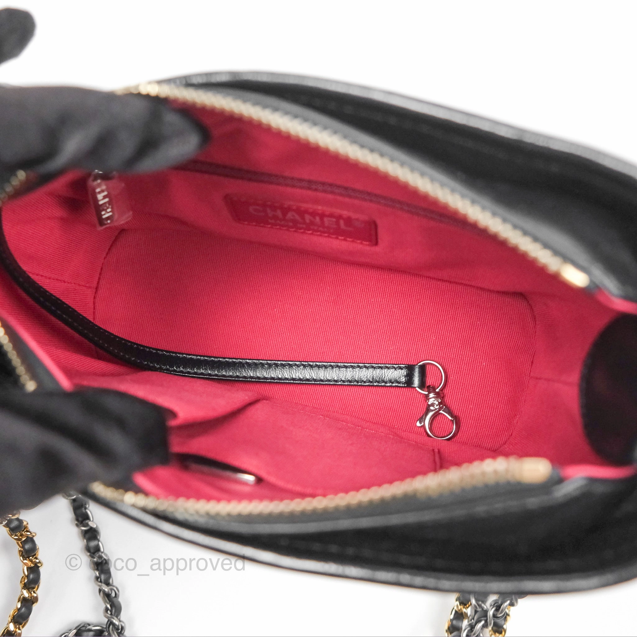 Chanel Small Gabrielle Hobo Quilted Black Aged Calfskin