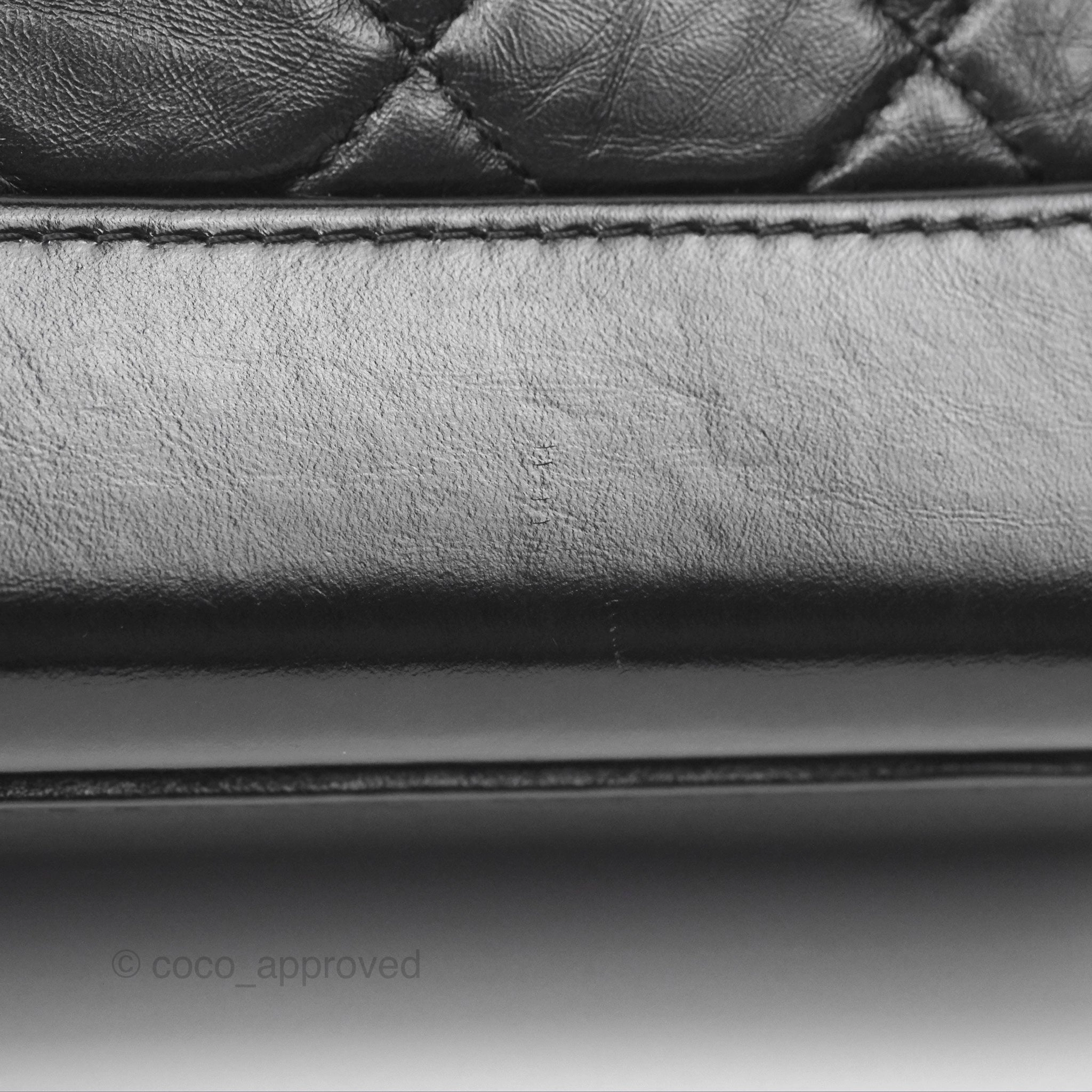 Chanel Small Gabrielle Hobo Quilted Black Aged Calfskin