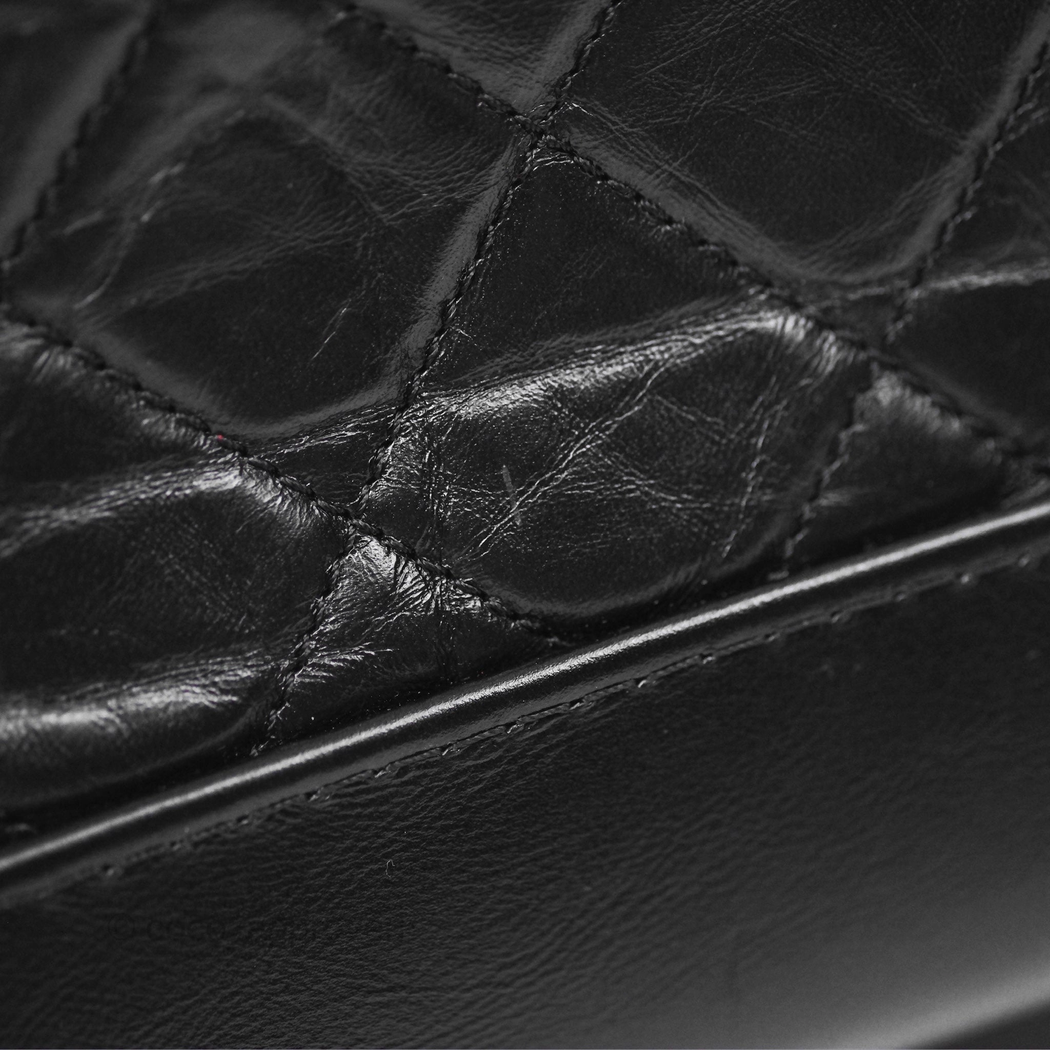 Chanel Small Gabrielle Hobo Quilted Black Aged Calfskin