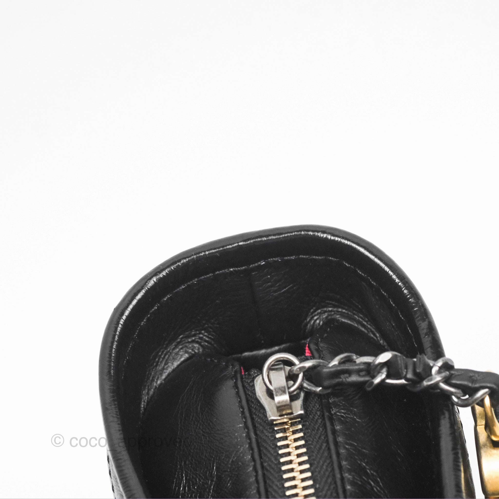 Chanel Small Gabrielle Hobo Quilted Black Aged Calfskin