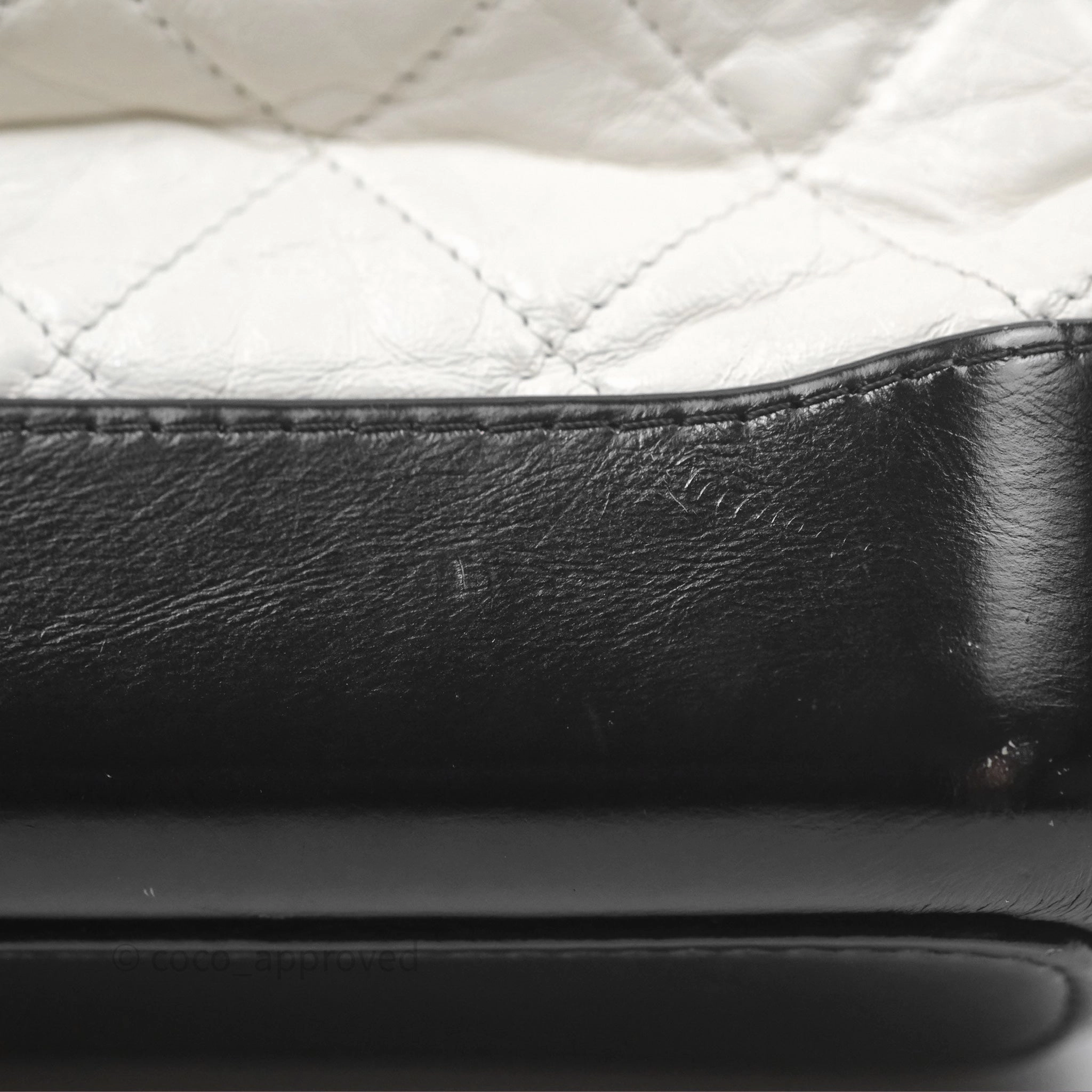 Chanel Small Gabrielle Hobo Quilted Black White Aged Calfskin