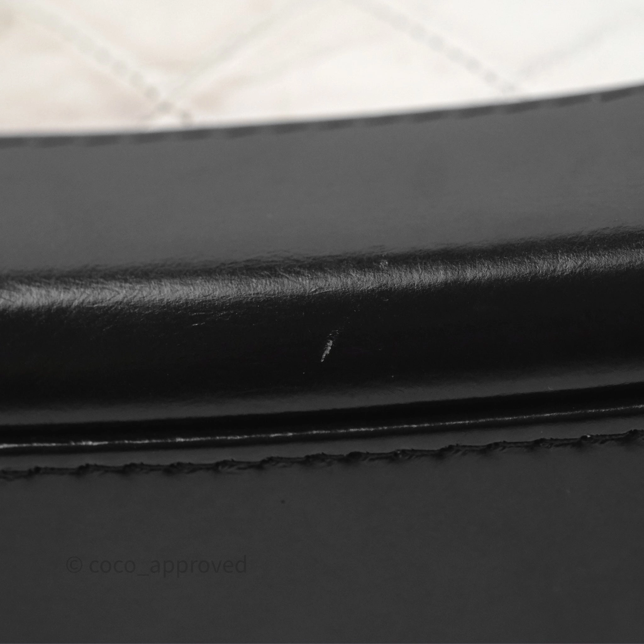 Chanel Small Gabrielle Hobo Quilted Black White Aged Calfskin