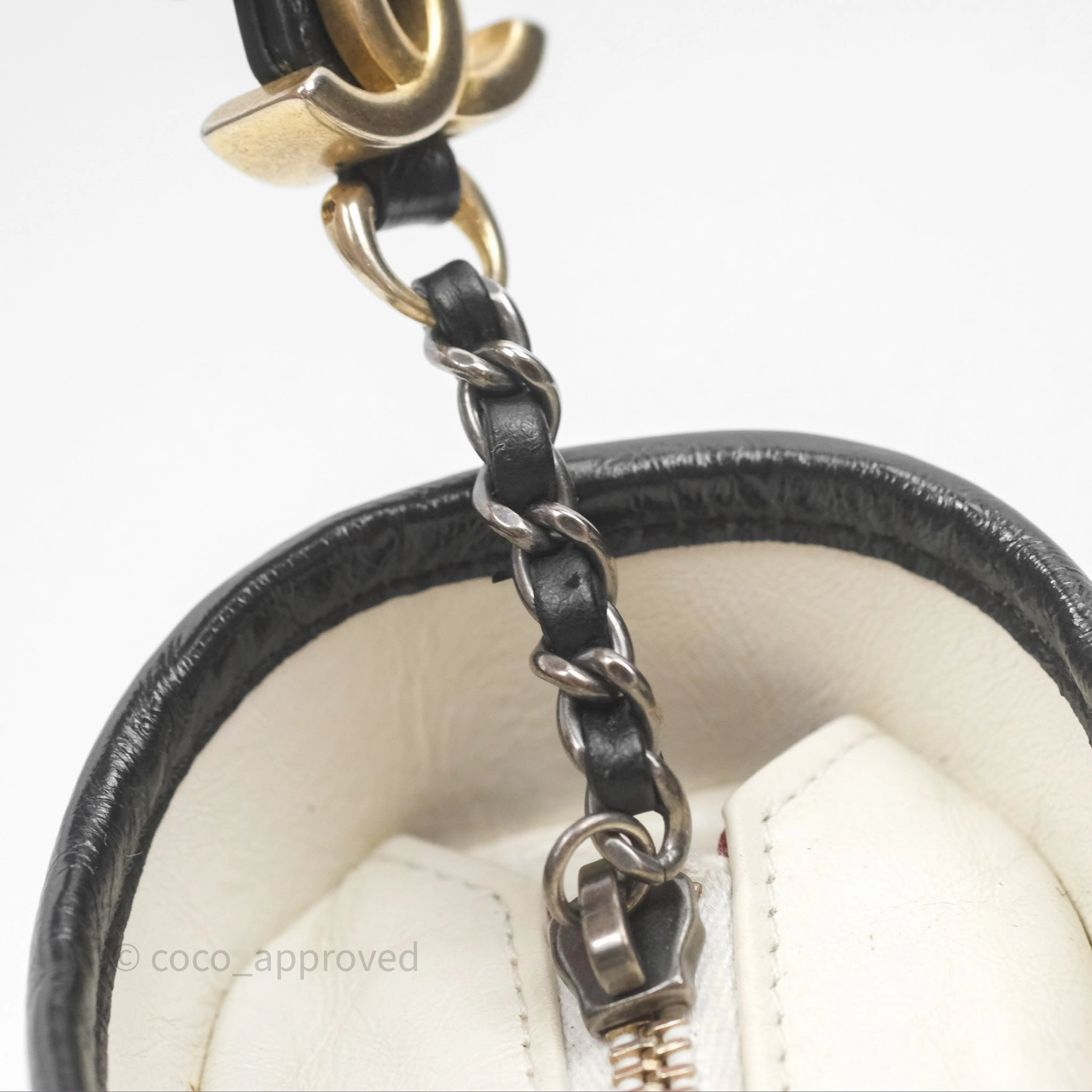 Chanel Small Gabrielle Hobo Quilted Black White Aged Calfskin