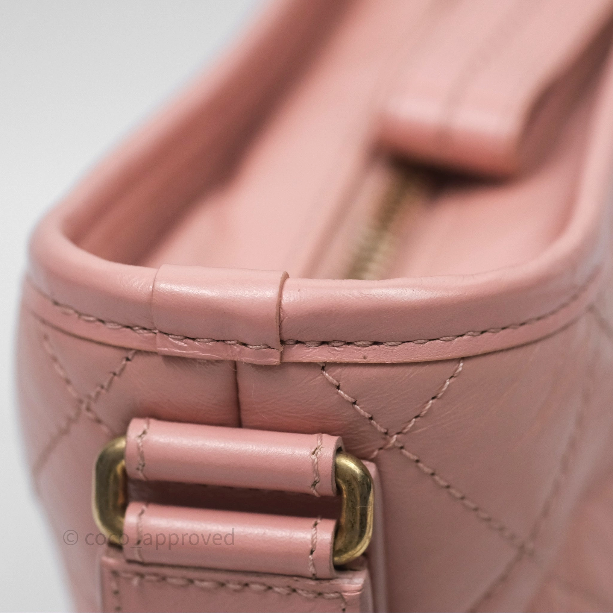 Chanel Small Gabrielle Hobo Quilted Pink Aged Calfskin