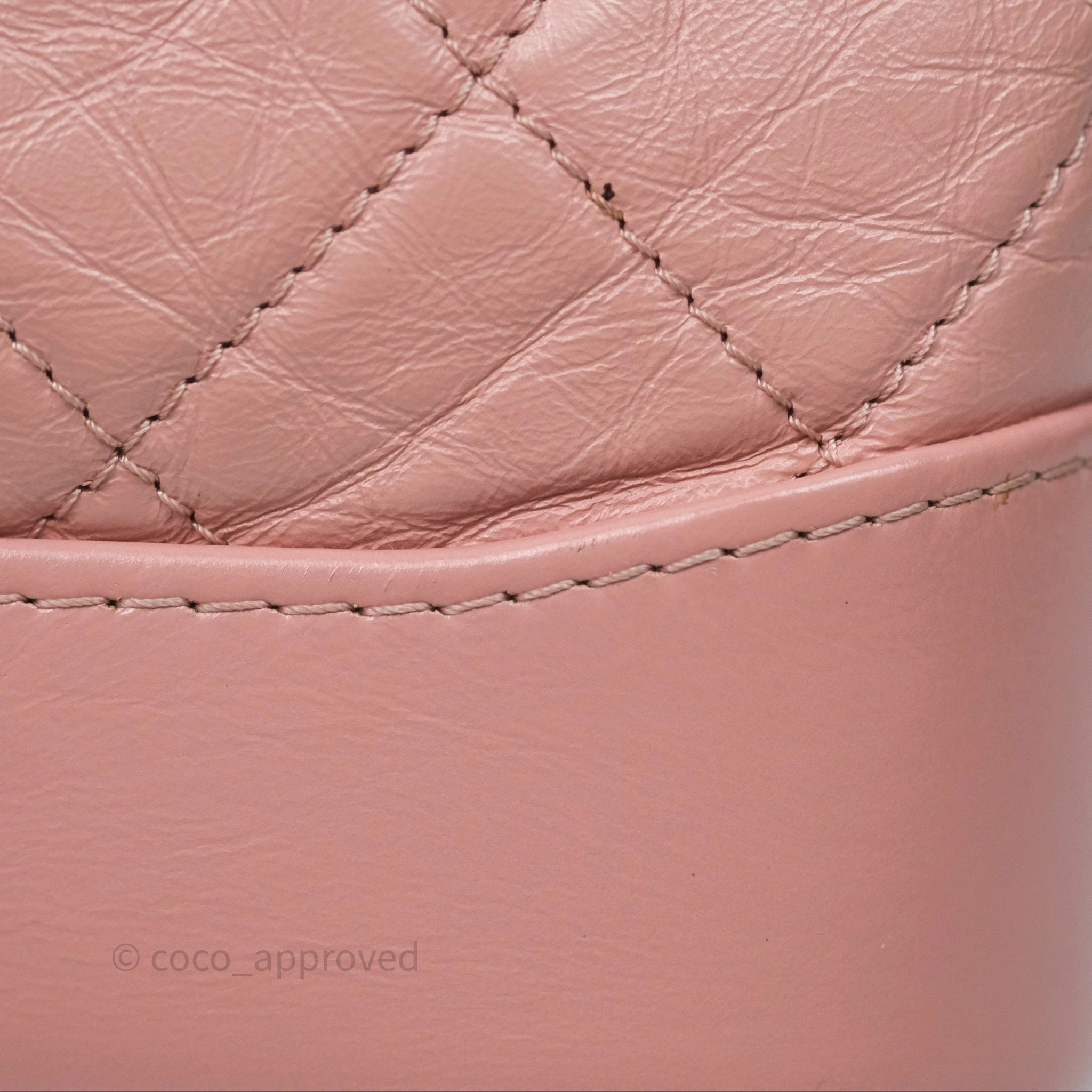 Chanel Small Gabrielle Hobo Quilted Pink Aged Calfskin