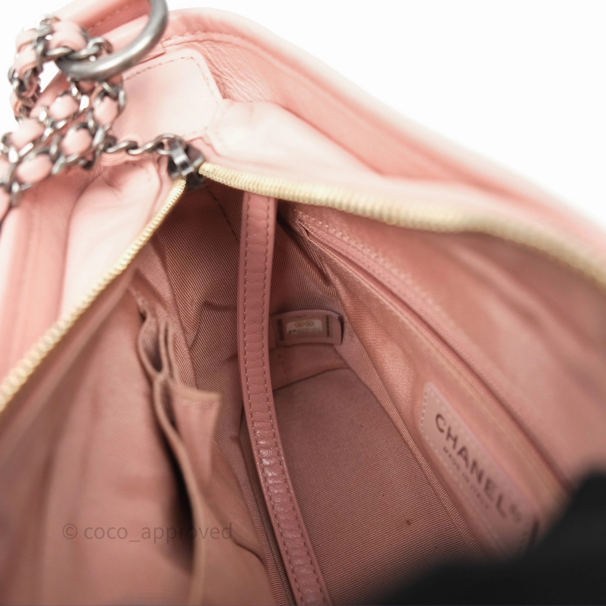 Chanel Small Gabrielle Hobo Quilted Pink Aged Calfskin