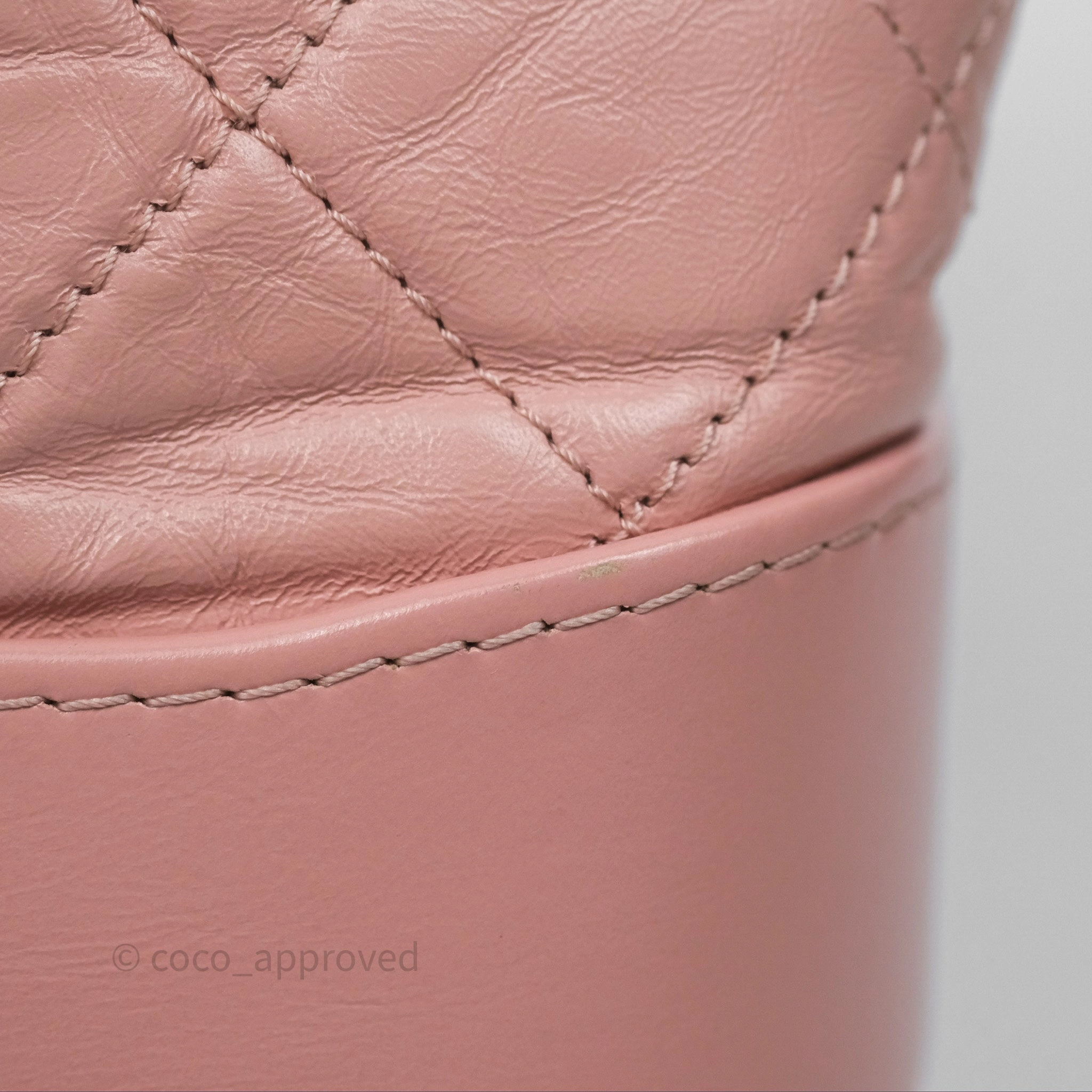 Chanel Small Gabrielle Hobo Quilted Pink Aged Calfskin