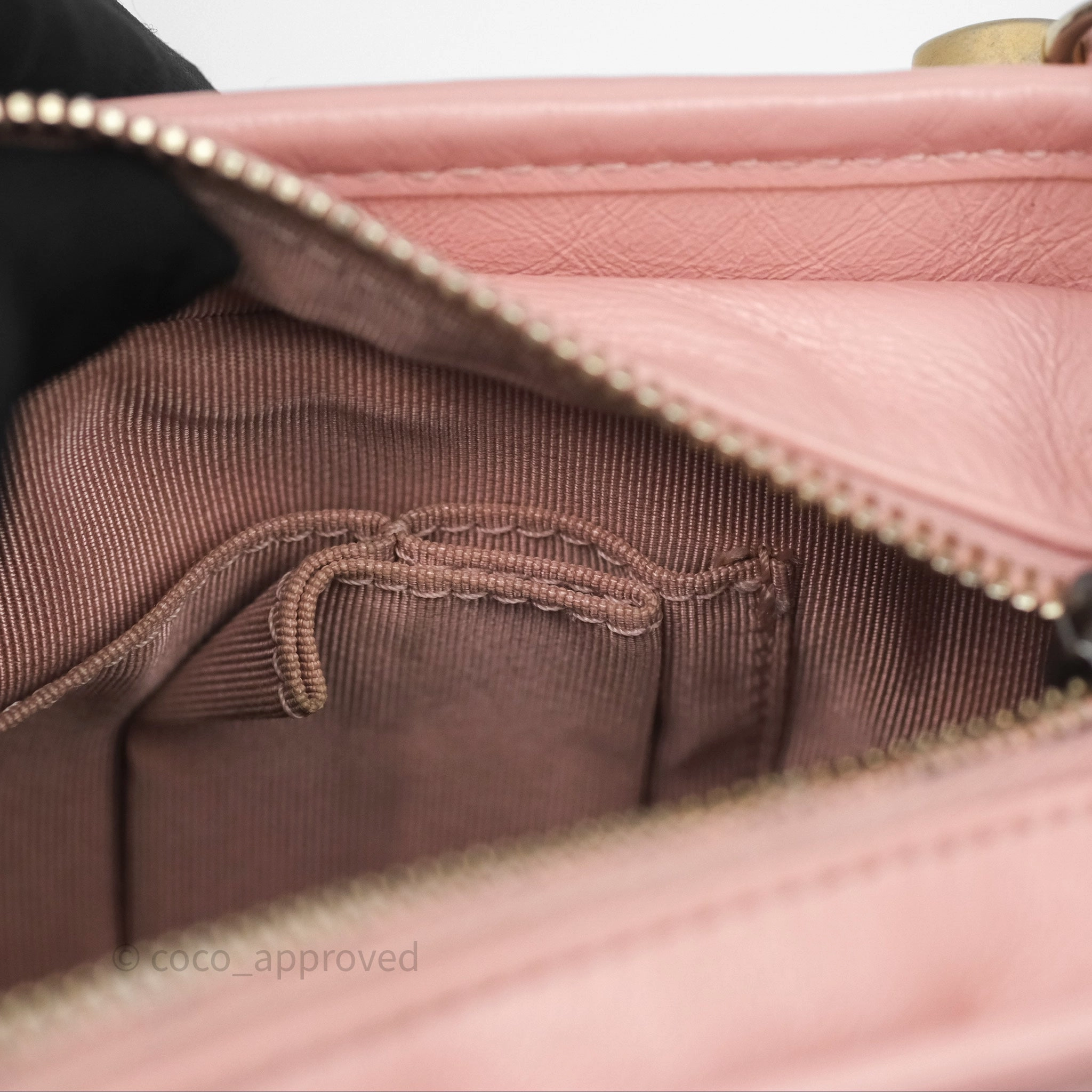Chanel Small Gabrielle Hobo Quilted Pink Aged Calfskin