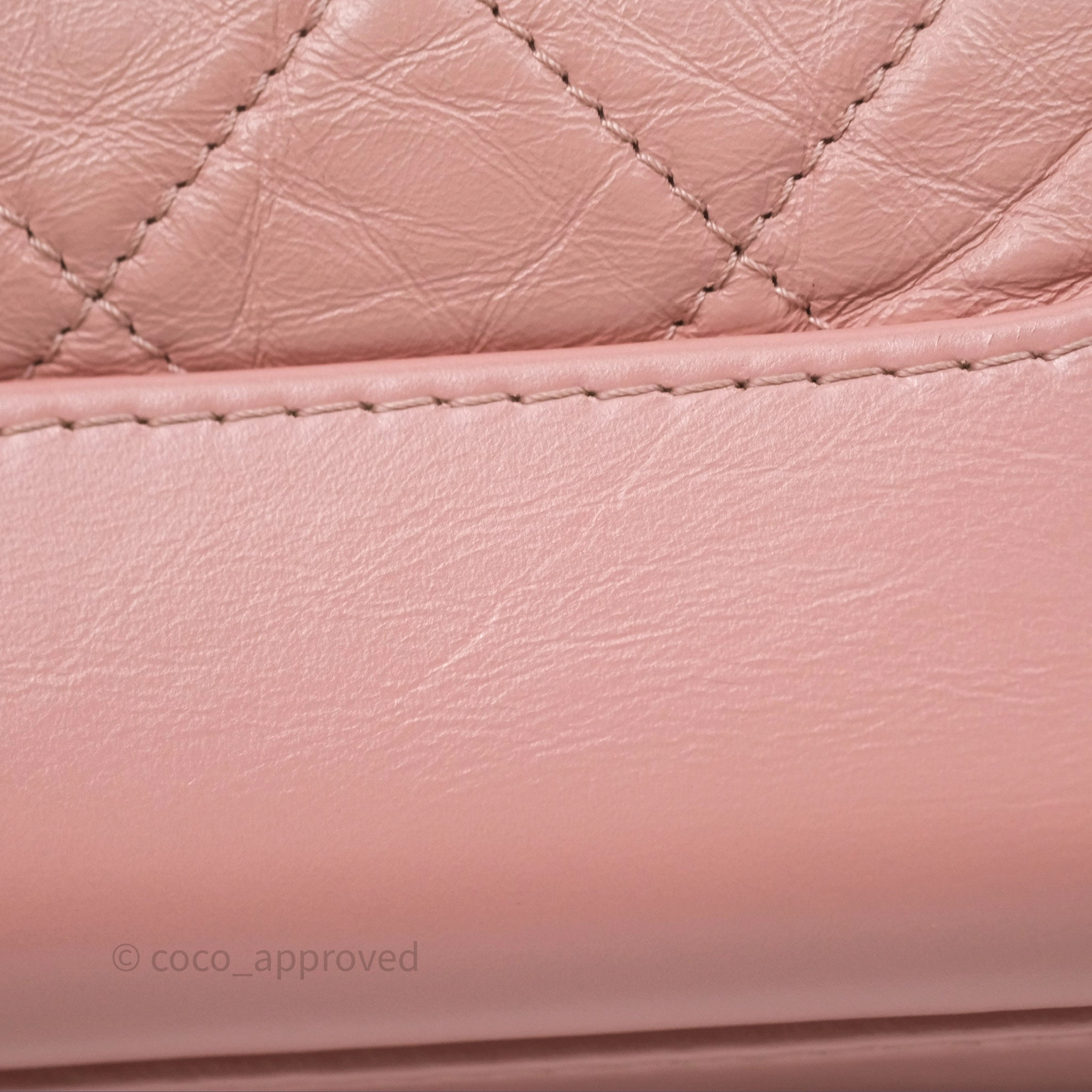 Chanel Small Gabrielle Hobo Quilted Pink Aged Calfskin