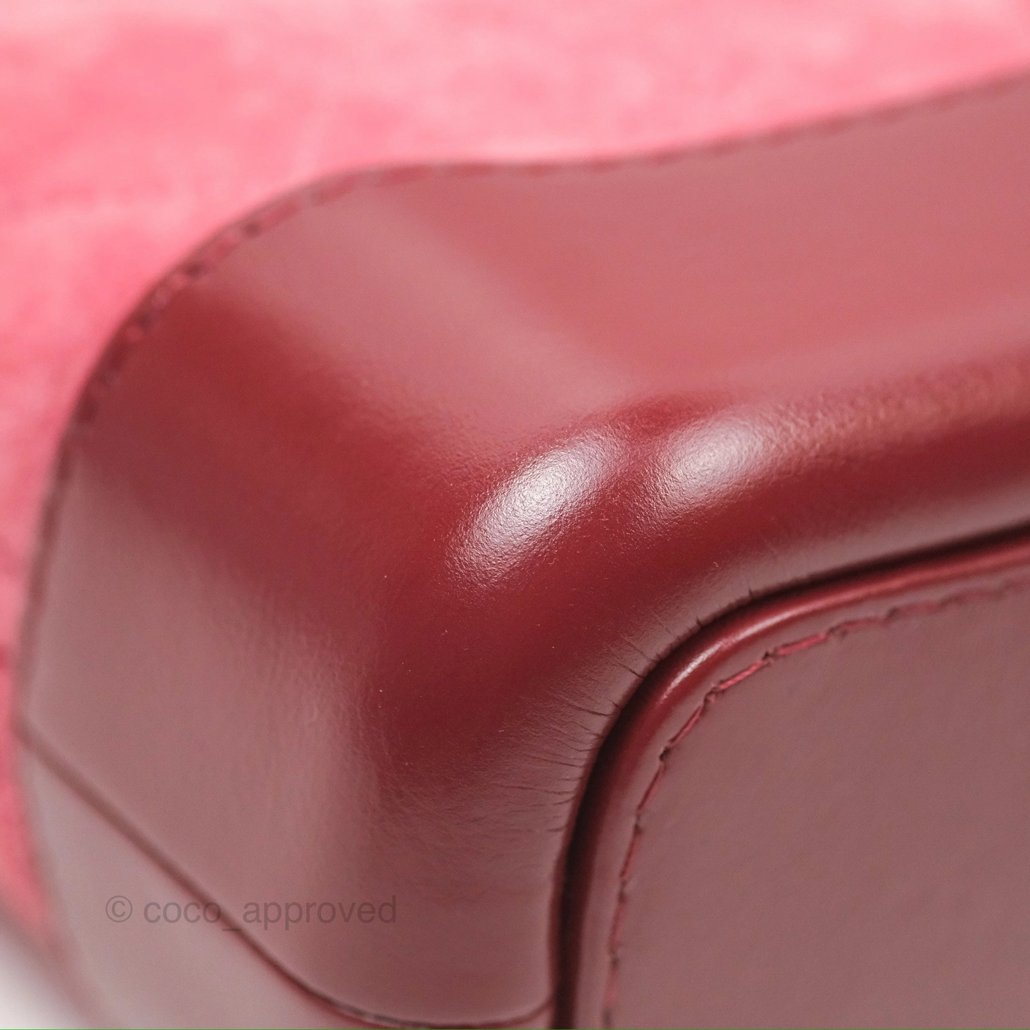 Chanel Small Gabrielle Hobo Quilted Red Velvet Aged Calfskin