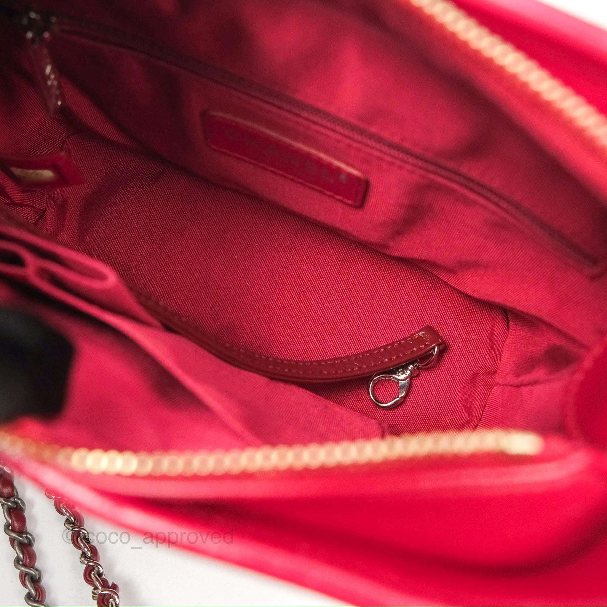 Chanel Small Gabrielle Hobo Quilted Red Velvet Aged Calfskin