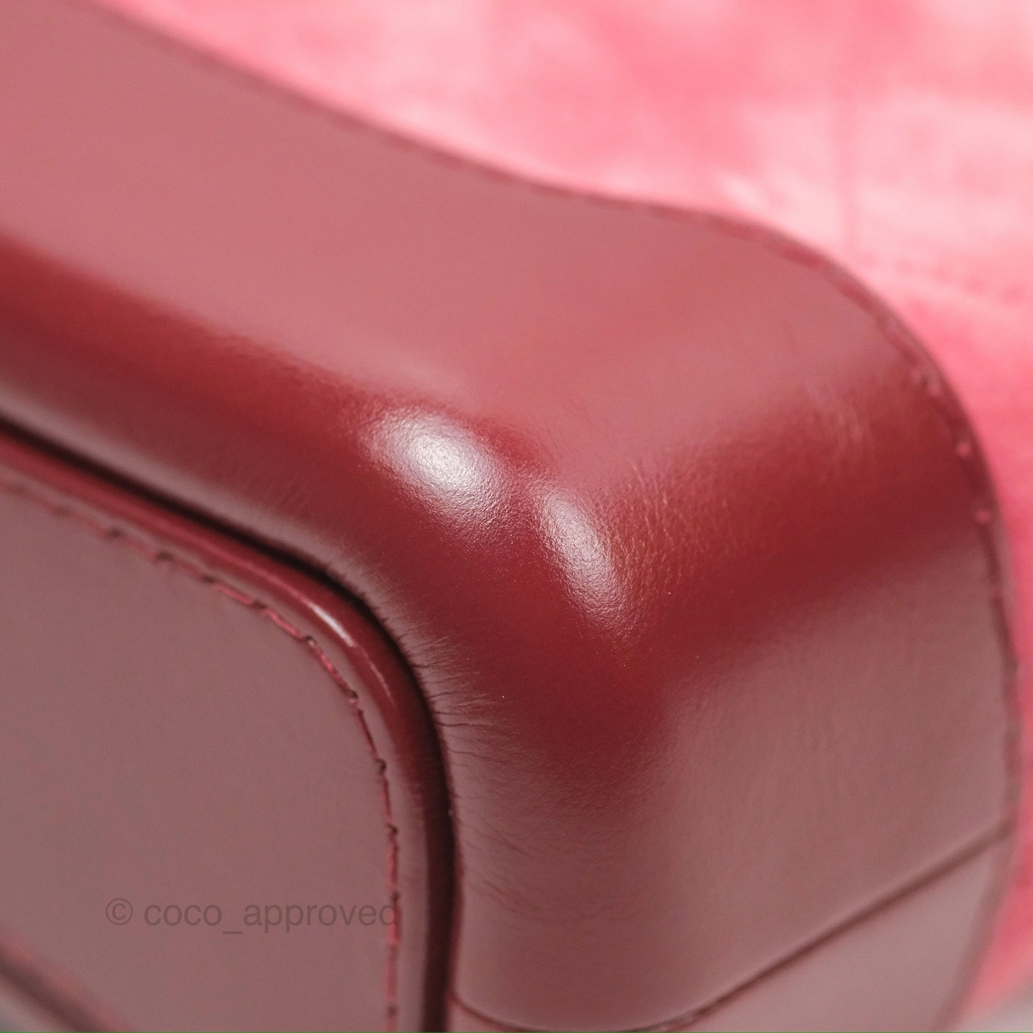 Chanel Small Gabrielle Hobo Quilted Red Velvet Aged Calfskin