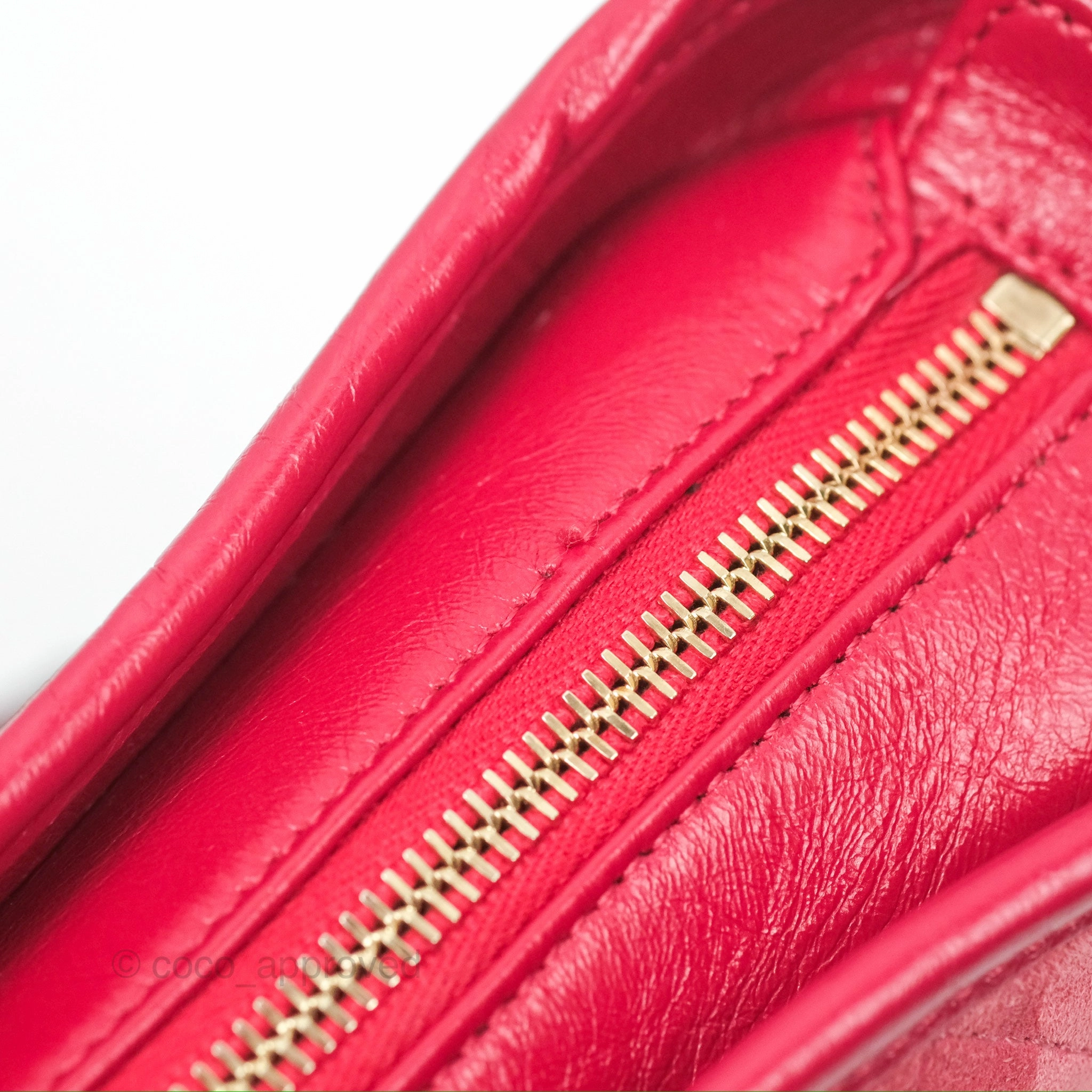 Chanel Small Gabrielle Hobo Quilted Red Velvet Aged Calfskin