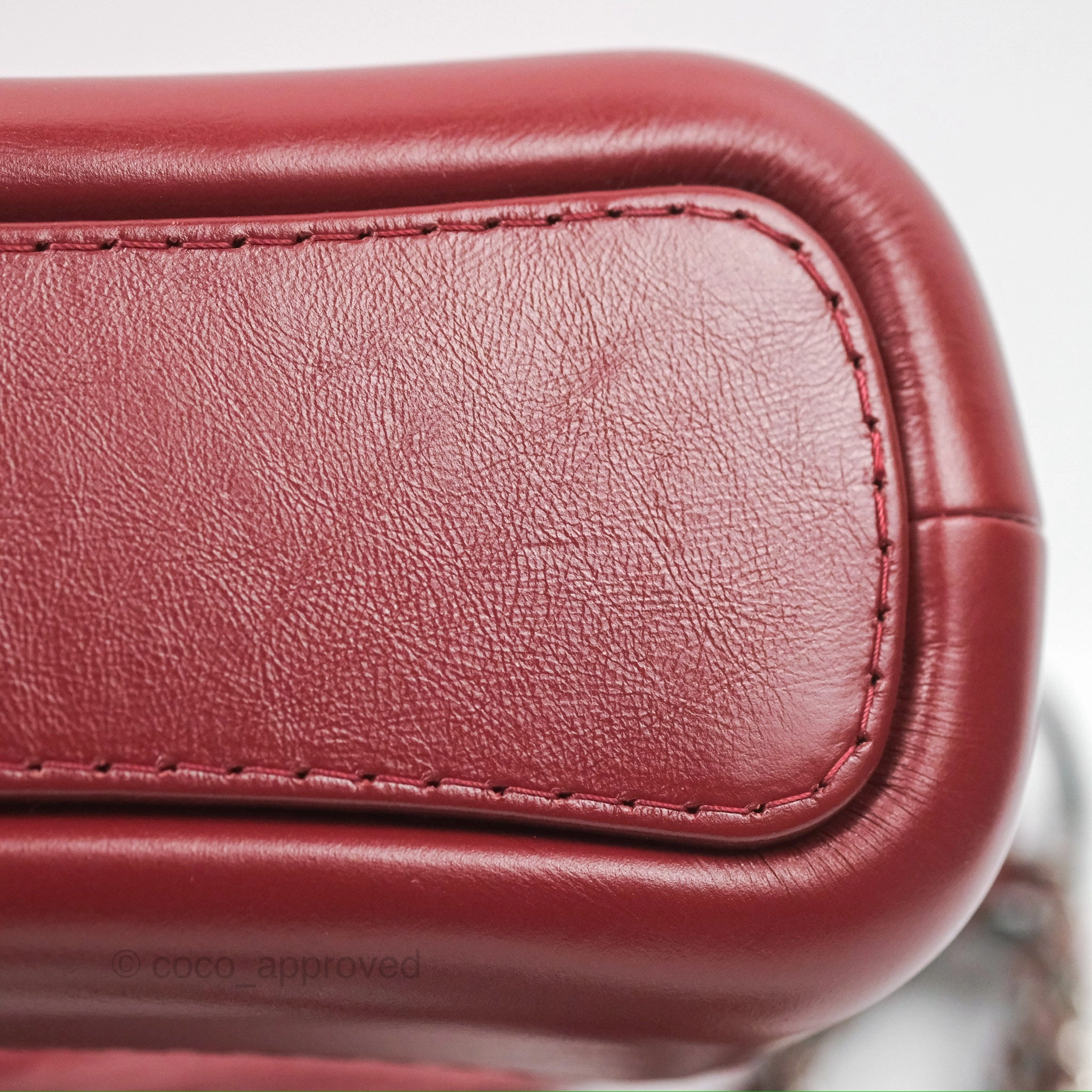 Chanel Small Gabrielle Hobo Quilted Red Velvet Aged Calfskin