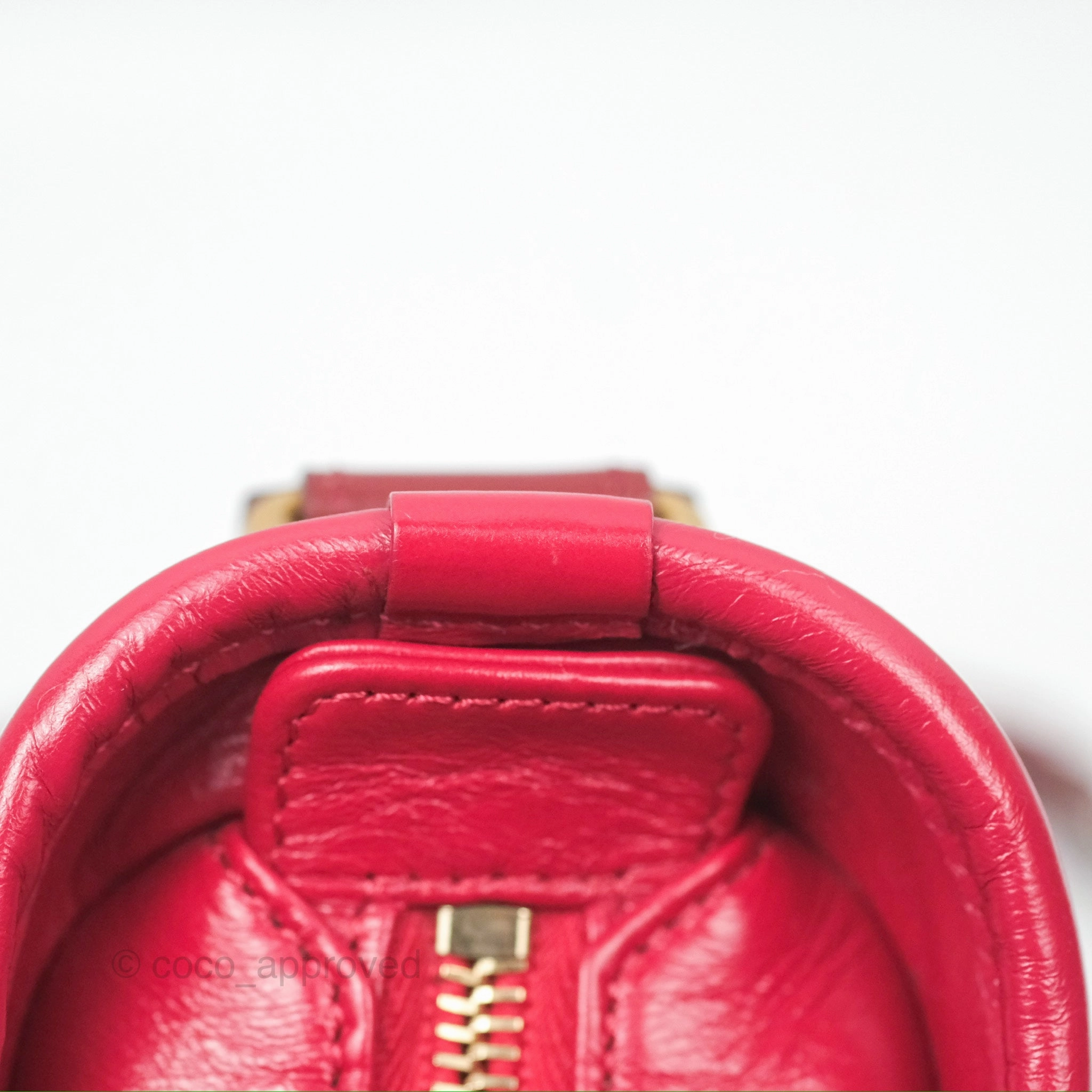 Chanel Small Gabrielle Hobo Quilted Red Velvet Aged Calfskin