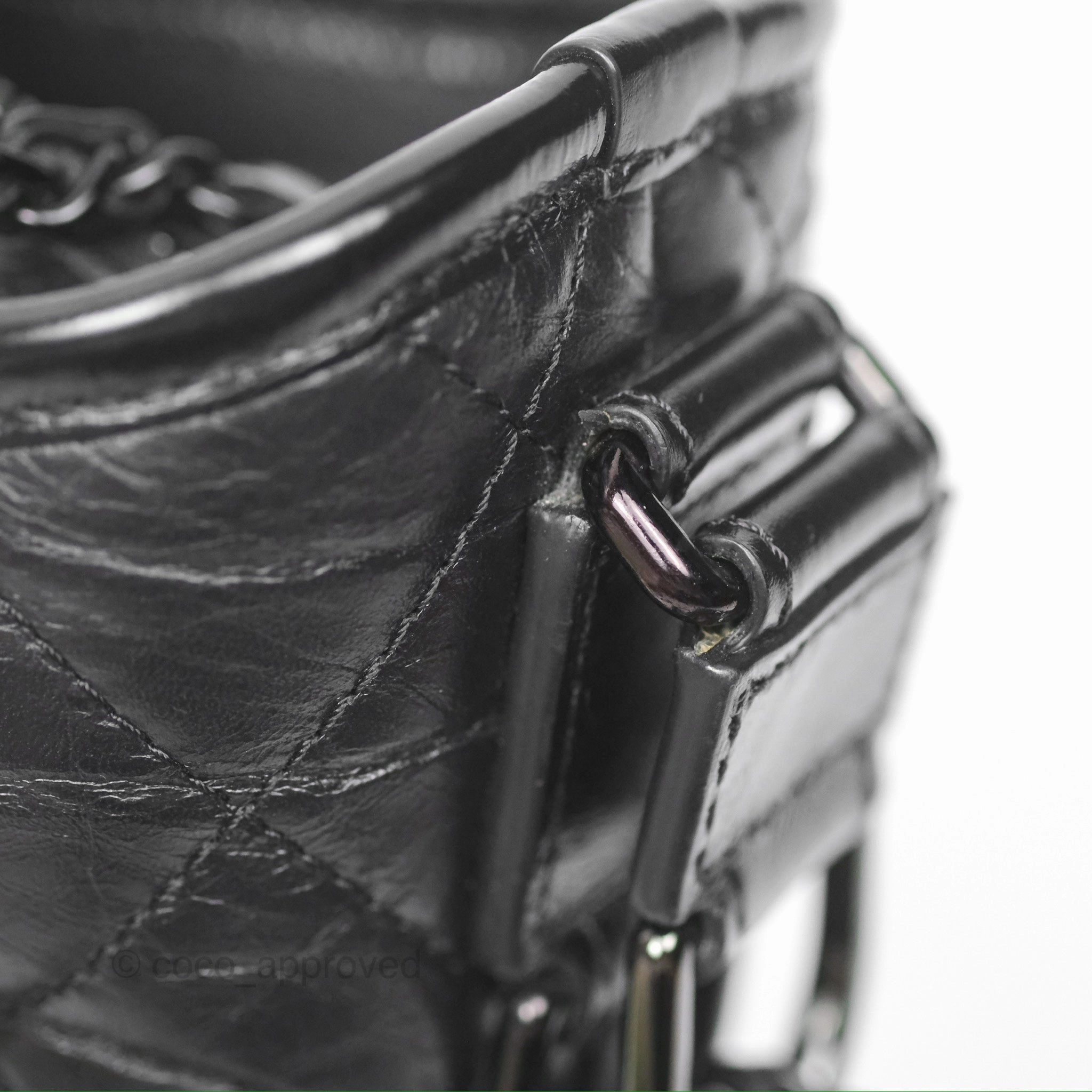 Chanel Small Gabrielle Hobo Quilted So Black Aged Calfskin