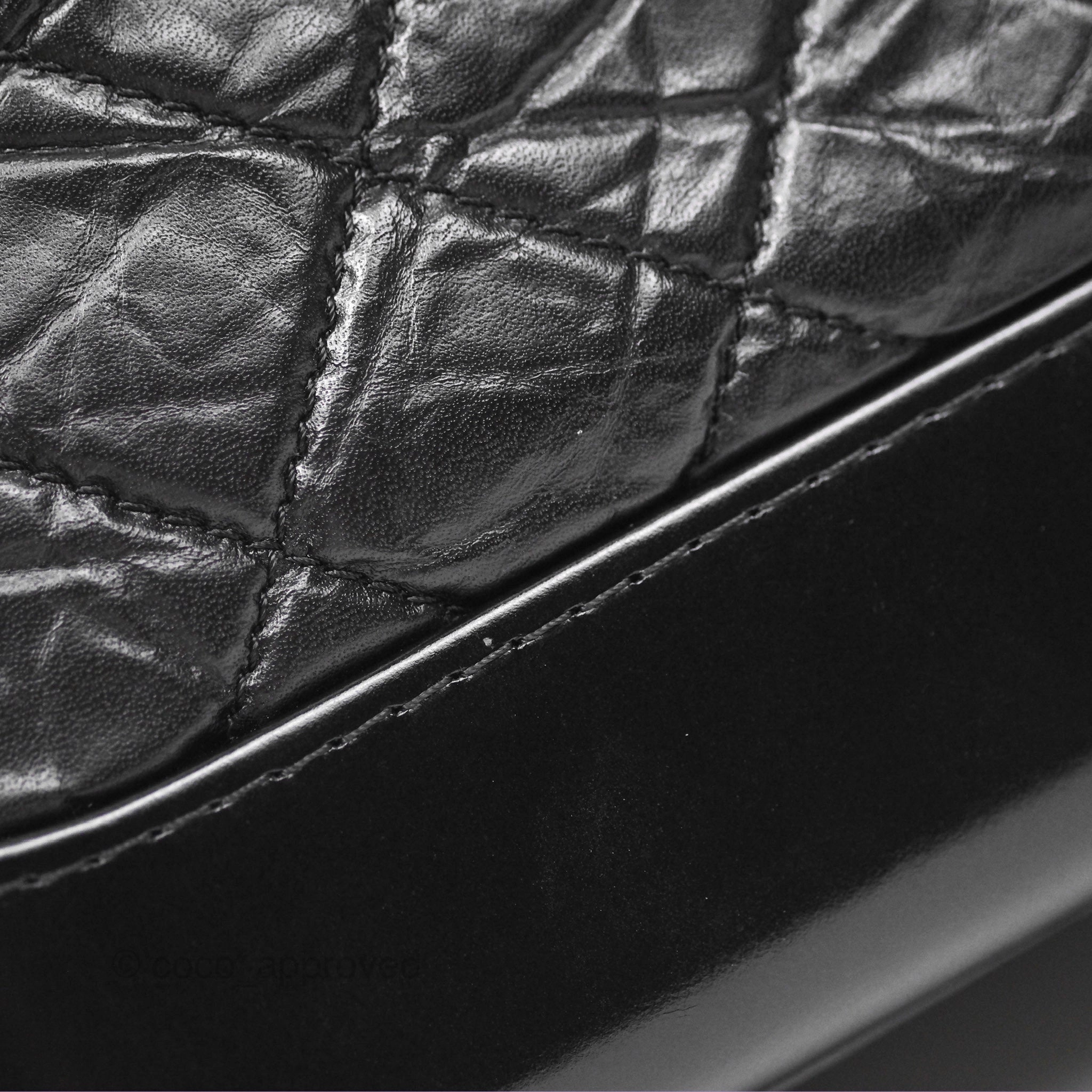Chanel Small Gabrielle Hobo Quilted So Black Aged Calfskin