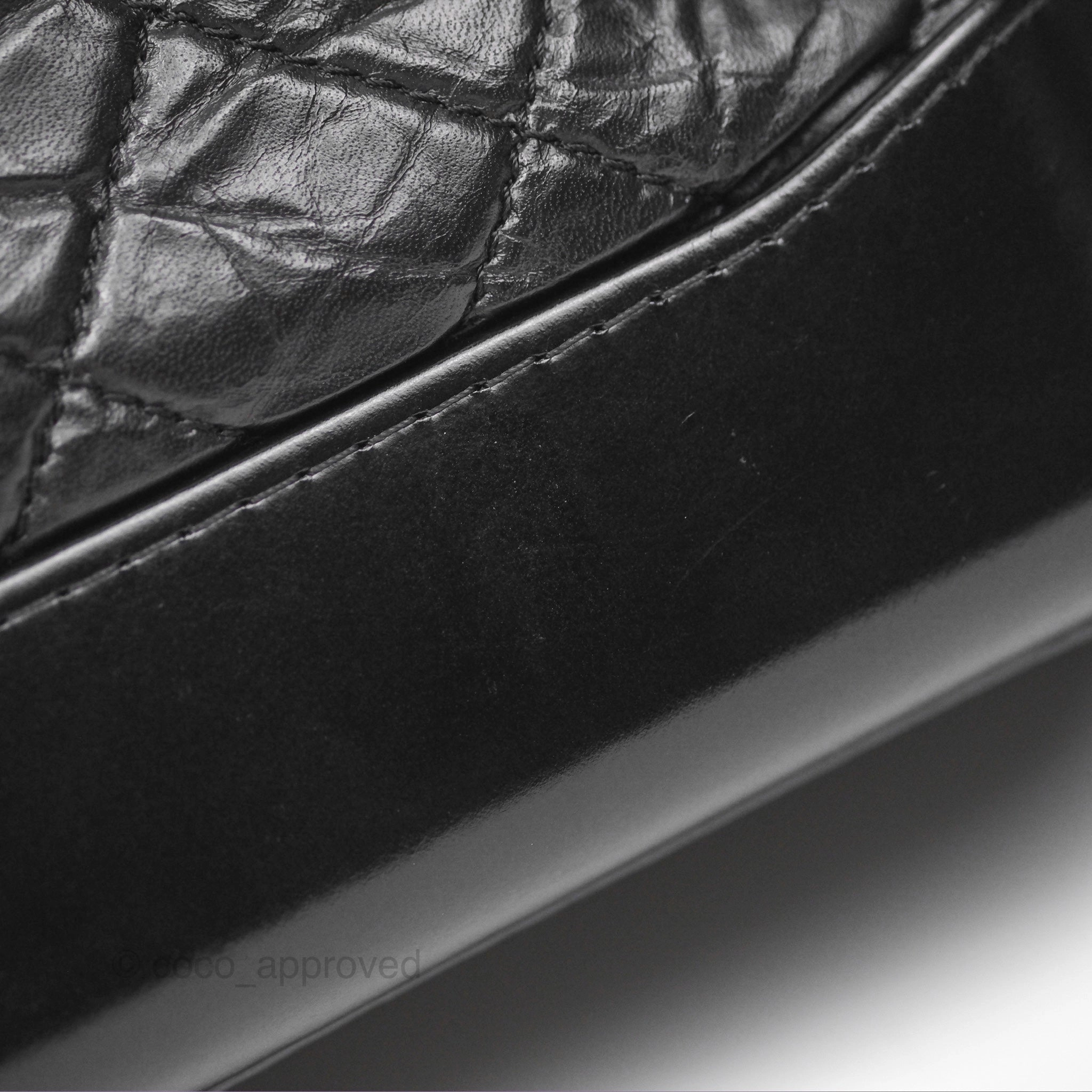 Chanel Small Gabrielle Hobo Quilted So Black Aged Calfskin