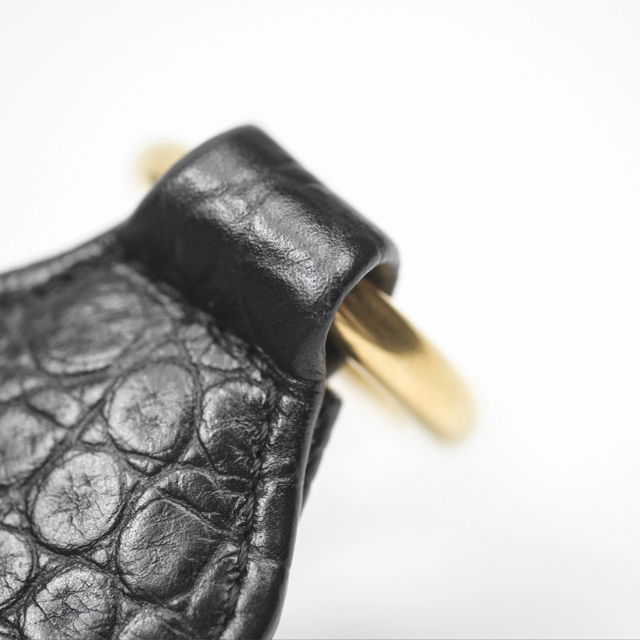 Chanel Small Gabrielle Hobo with Logo Handle Quilted Black Croc Embossed Calfskin