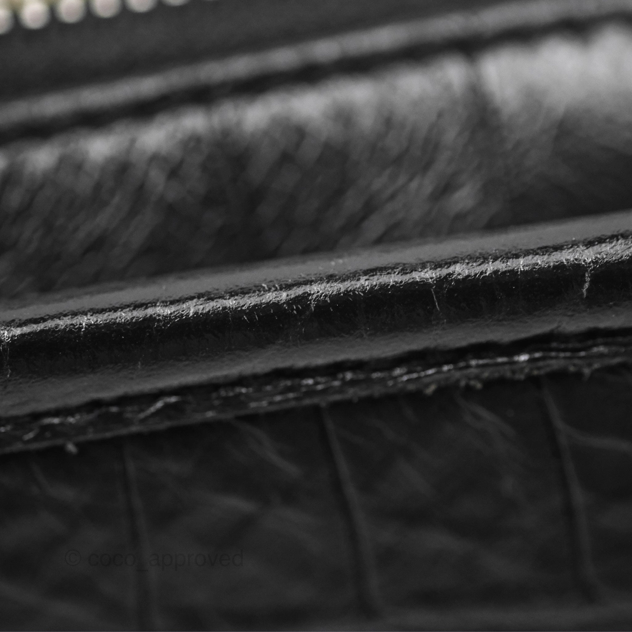 Chanel Small Gabrielle Hobo with Logo Handle Quilted Black Croc Embossed Calfskin