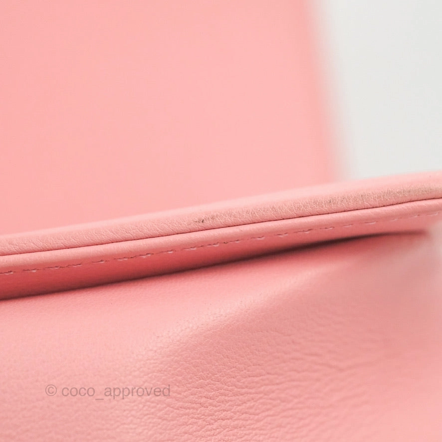 Chanel Small Quilted Boy Pink Calfskin Aged Gold Hardware