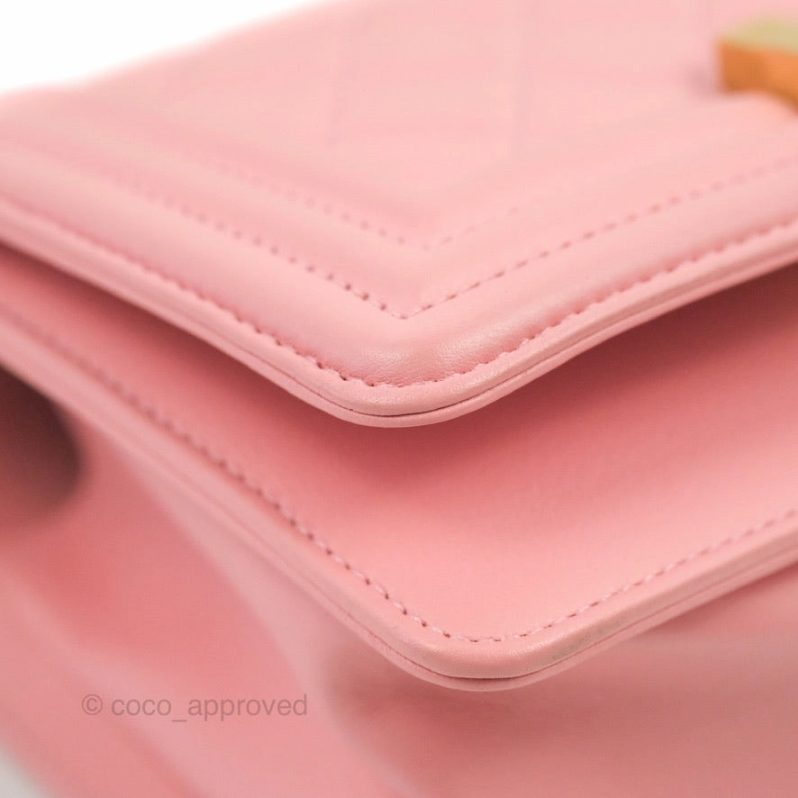 Chanel Small Quilted Boy Pink Calfskin Aged Gold Hardware