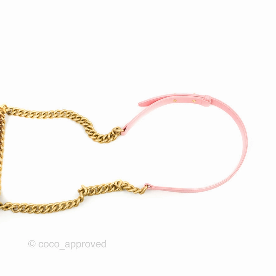 Chanel Small Quilted Boy Pink Calfskin Aged Gold Hardware