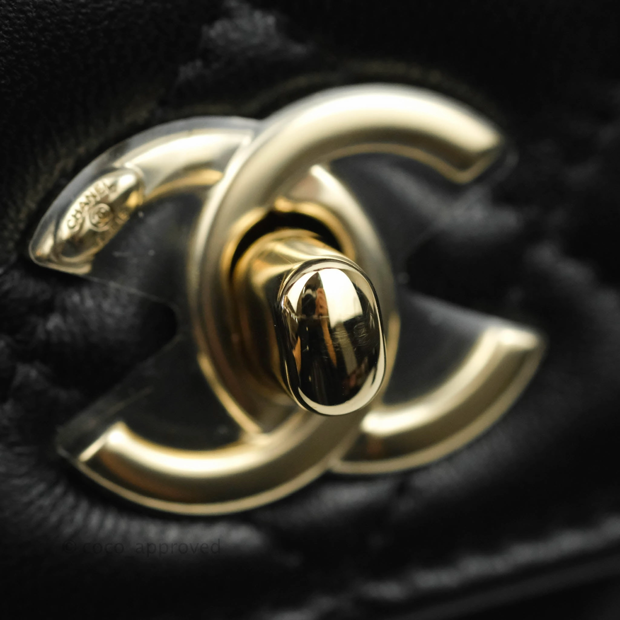 Chanel Small Quilted Trendy CC Clutch With Chain Black Lambskin Gold Hardware