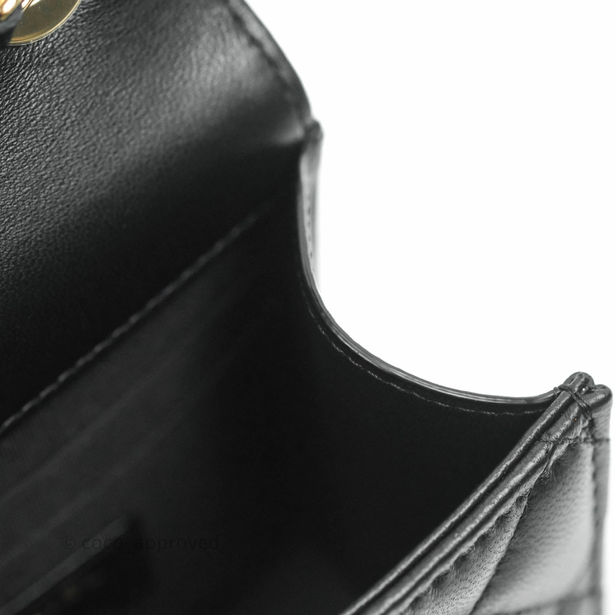 Chanel Small Quilted Trendy CC Clutch With Chain Black Lambskin Gold Hardware