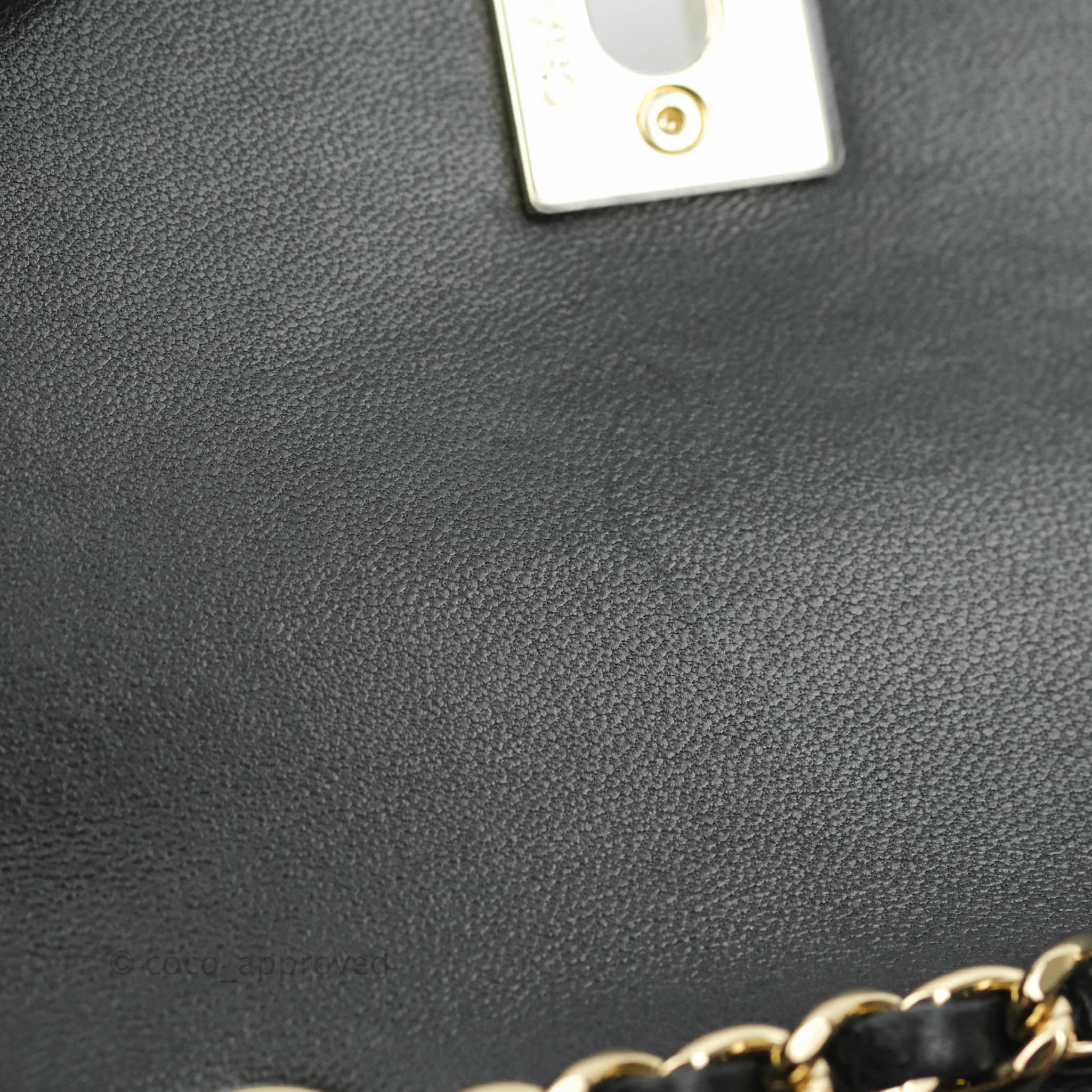 Chanel Small Quilted Trendy CC Clutch With Chain Black Lambskin Gold Hardware