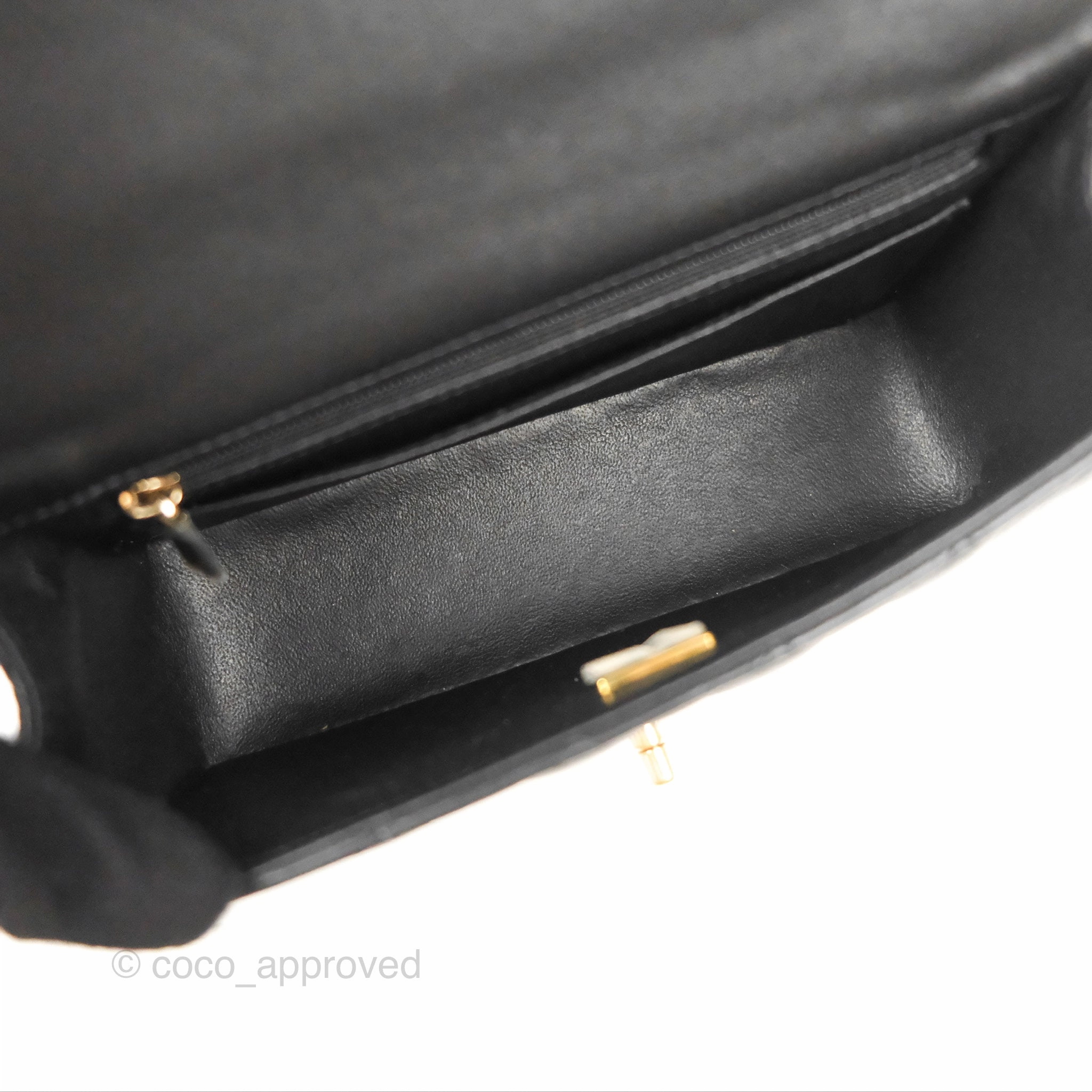 Chanel Top Handle Mini Rectangular Flap Bag Black Lambskin Gold Hardware