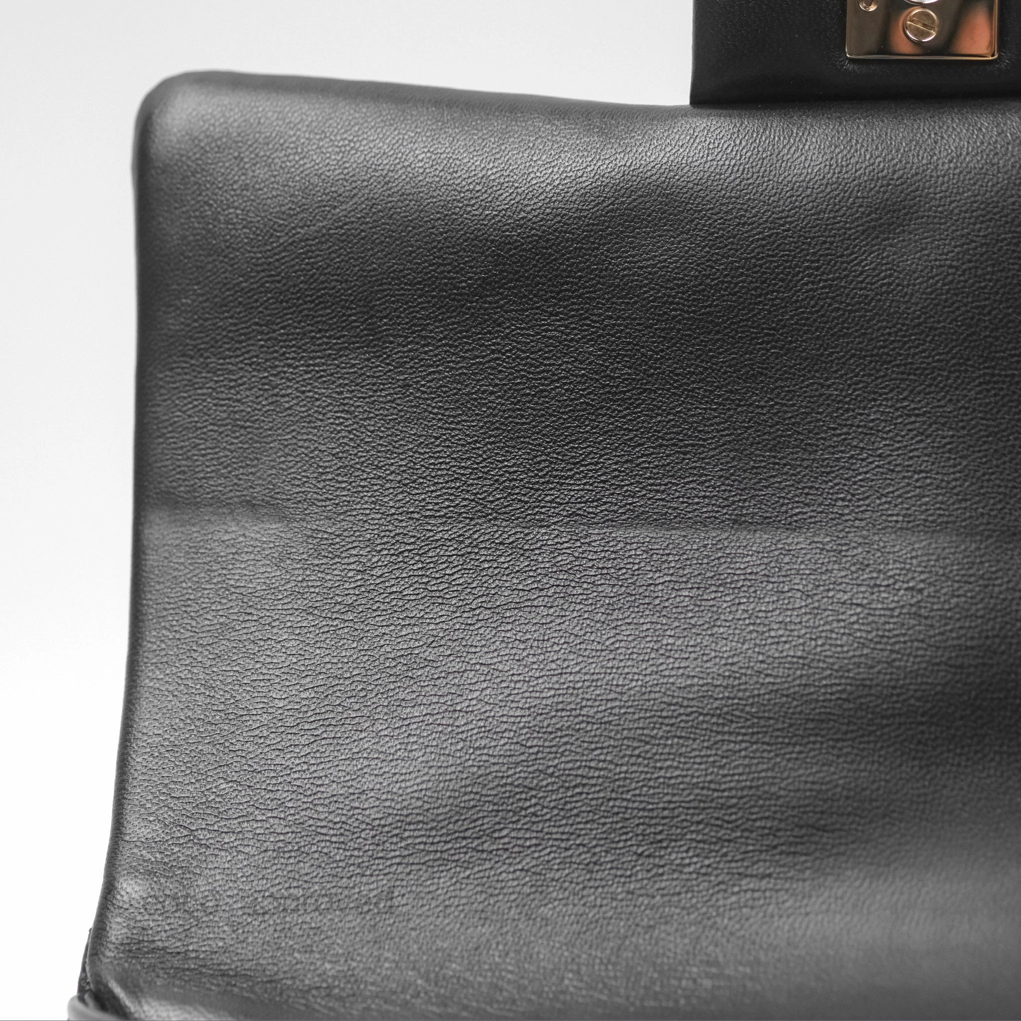Chanel Top Handle Mini Rectangular Flap Bag Black Lambskin Gold Hardware