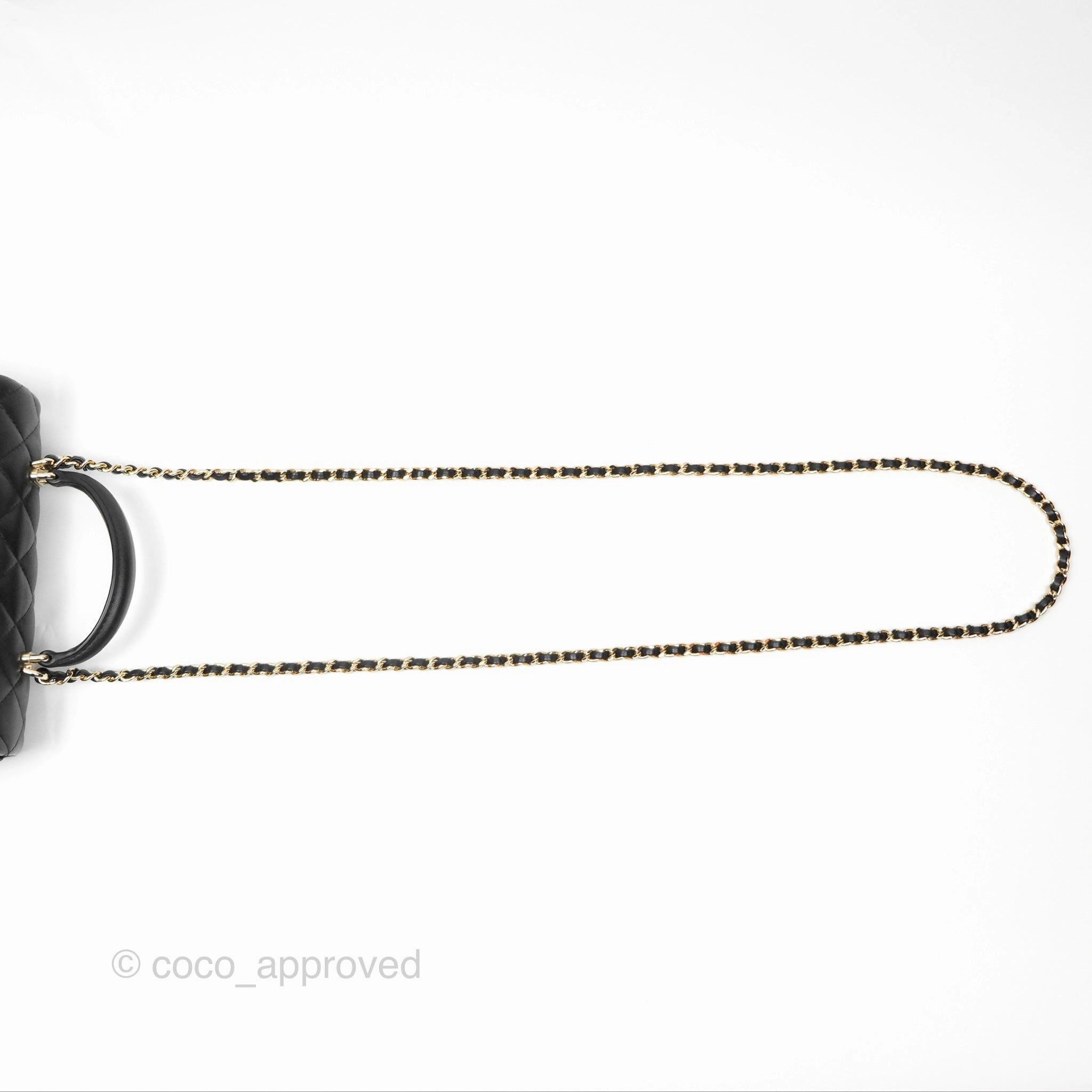 Chanel Top Handle Mini Rectangular Flap Bag Black Lambskin Gold Hardware