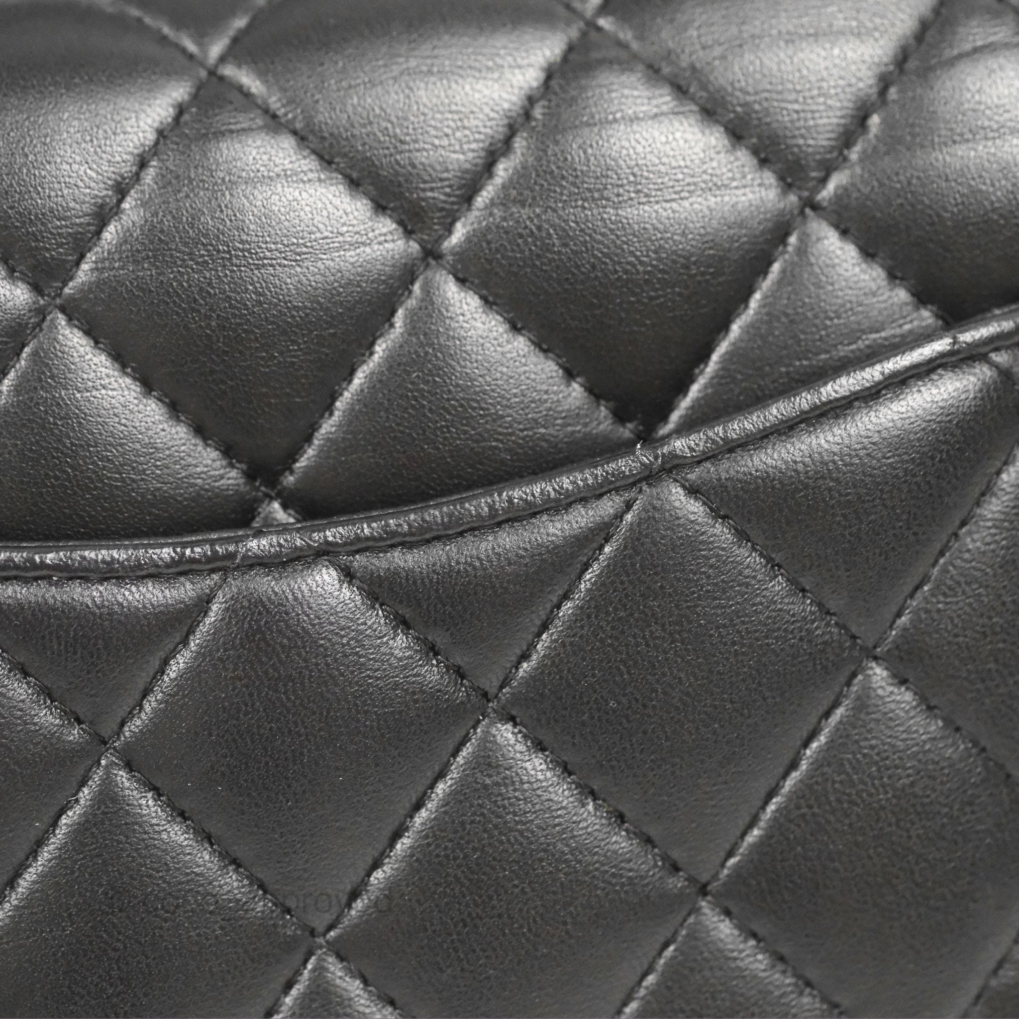 Chanel Top Handle Mini Rectangular Flap Bag Black Lambskin Gold Hardware