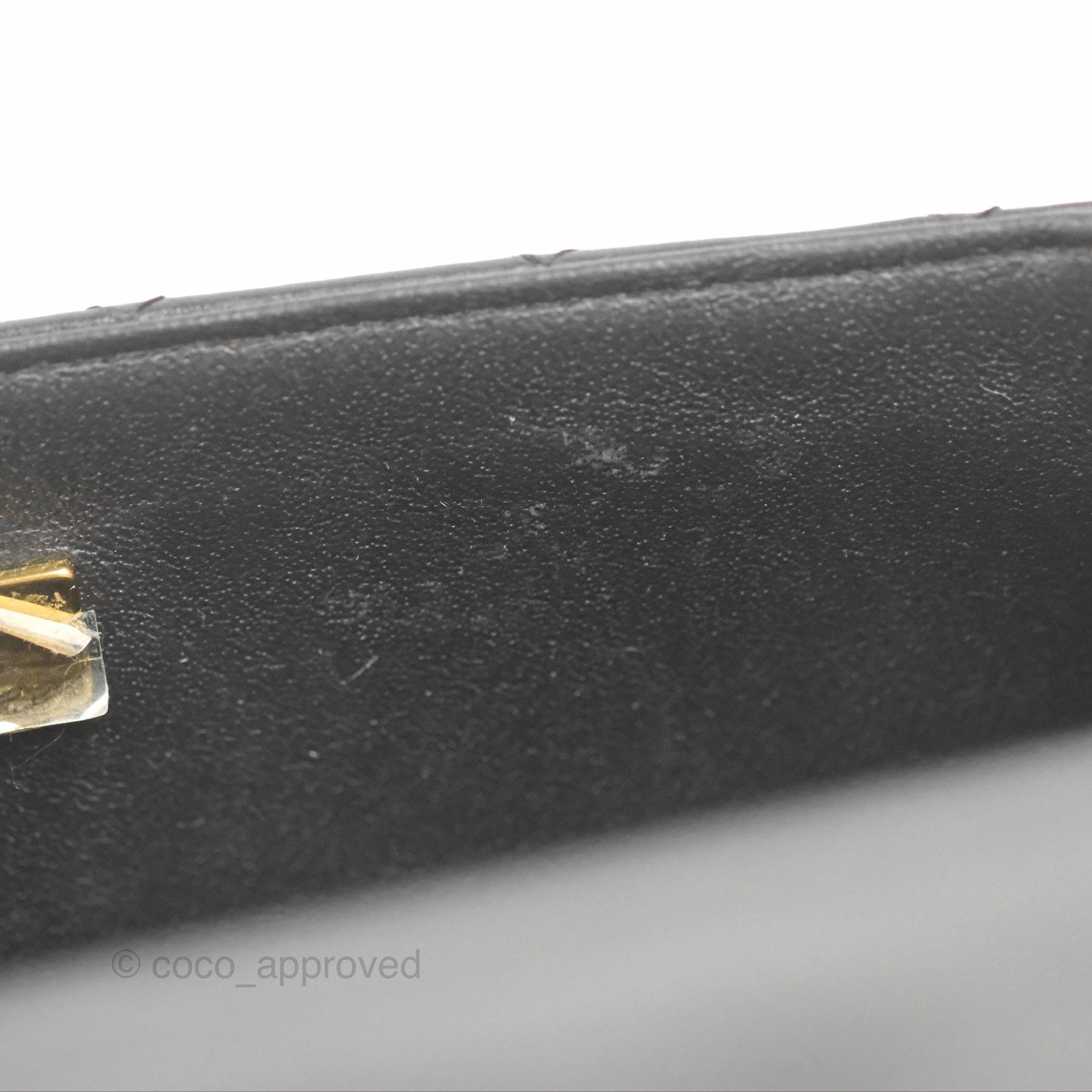 Chanel Top Handle Mini Rectangular Flap Bag Black Lambskin Gold Hardware