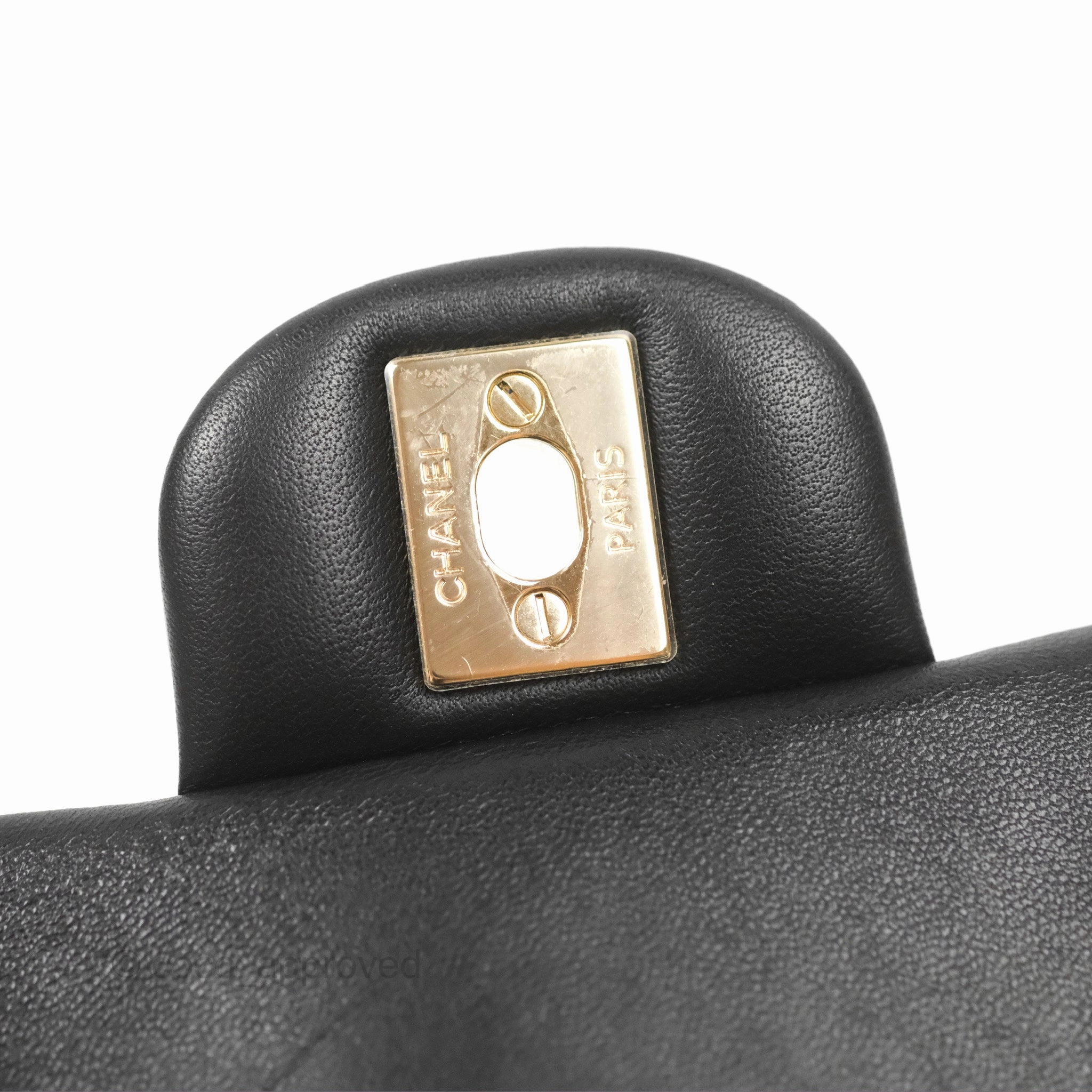 Chanel Top Handle Mini Rectangular Flap Bag Black Lambskin Gold Hardware