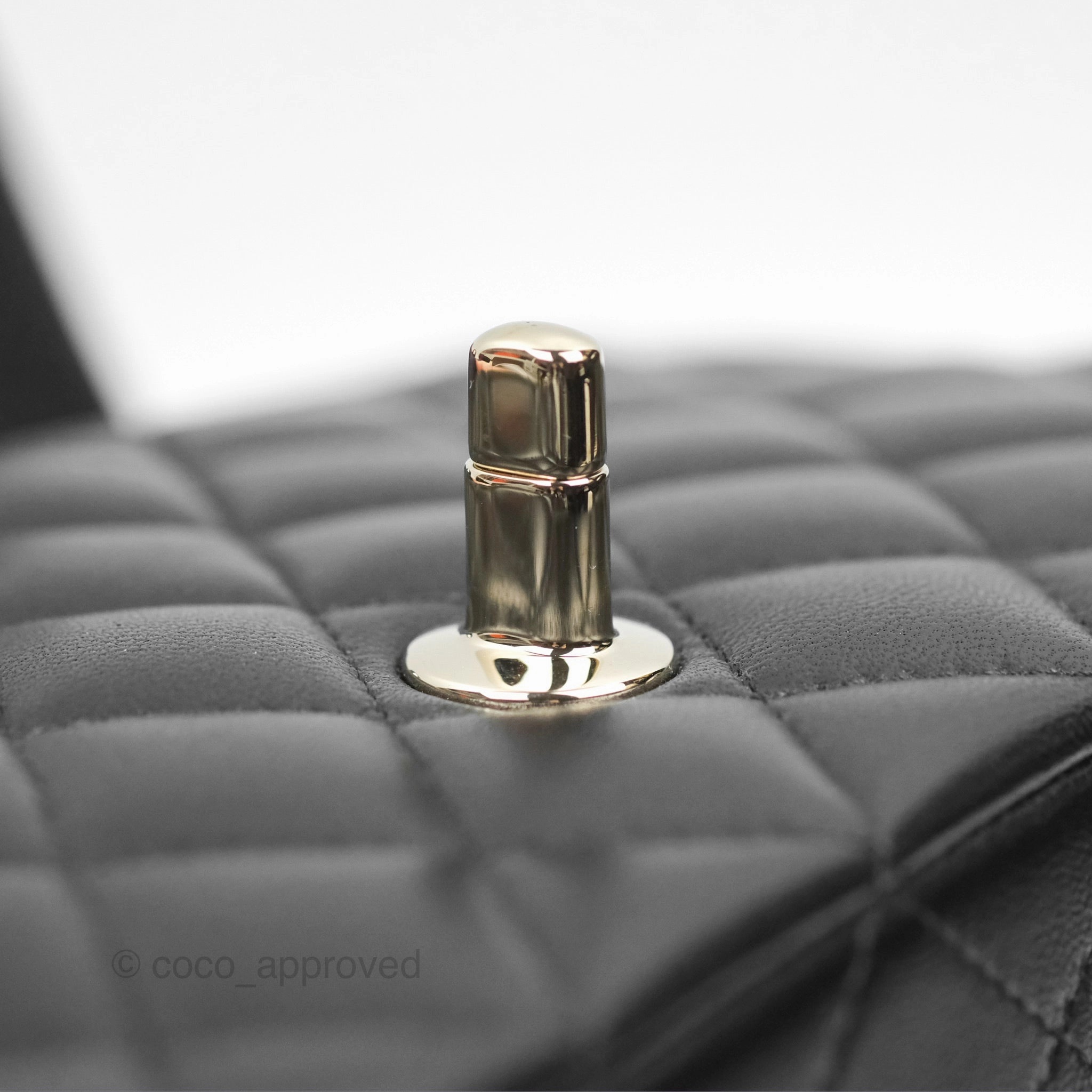 Chanel Top Handle Mini Rectangular Flap Bag Black Lambskin Gold Hardware