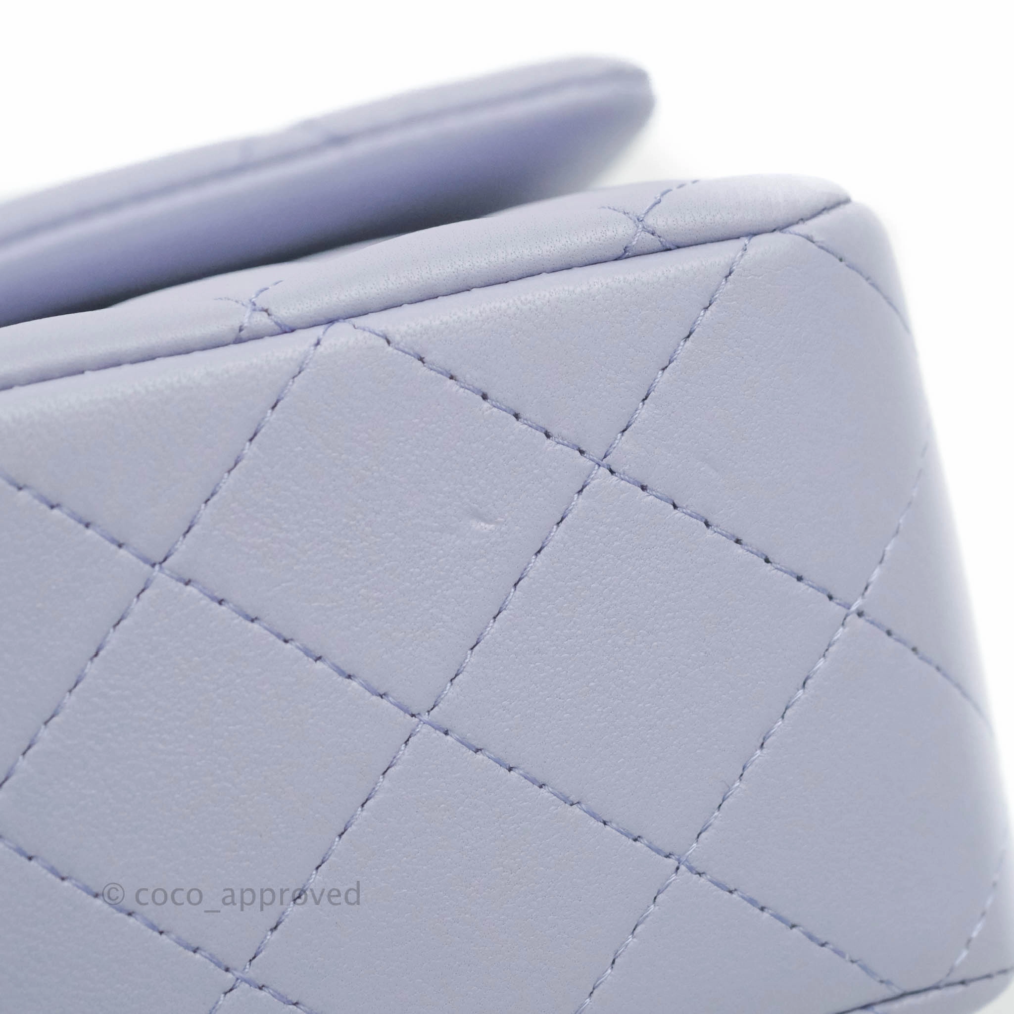 Chanel Top Handle Mini Rectangular Flap Bag Lilac Lambskin Gold Hardware