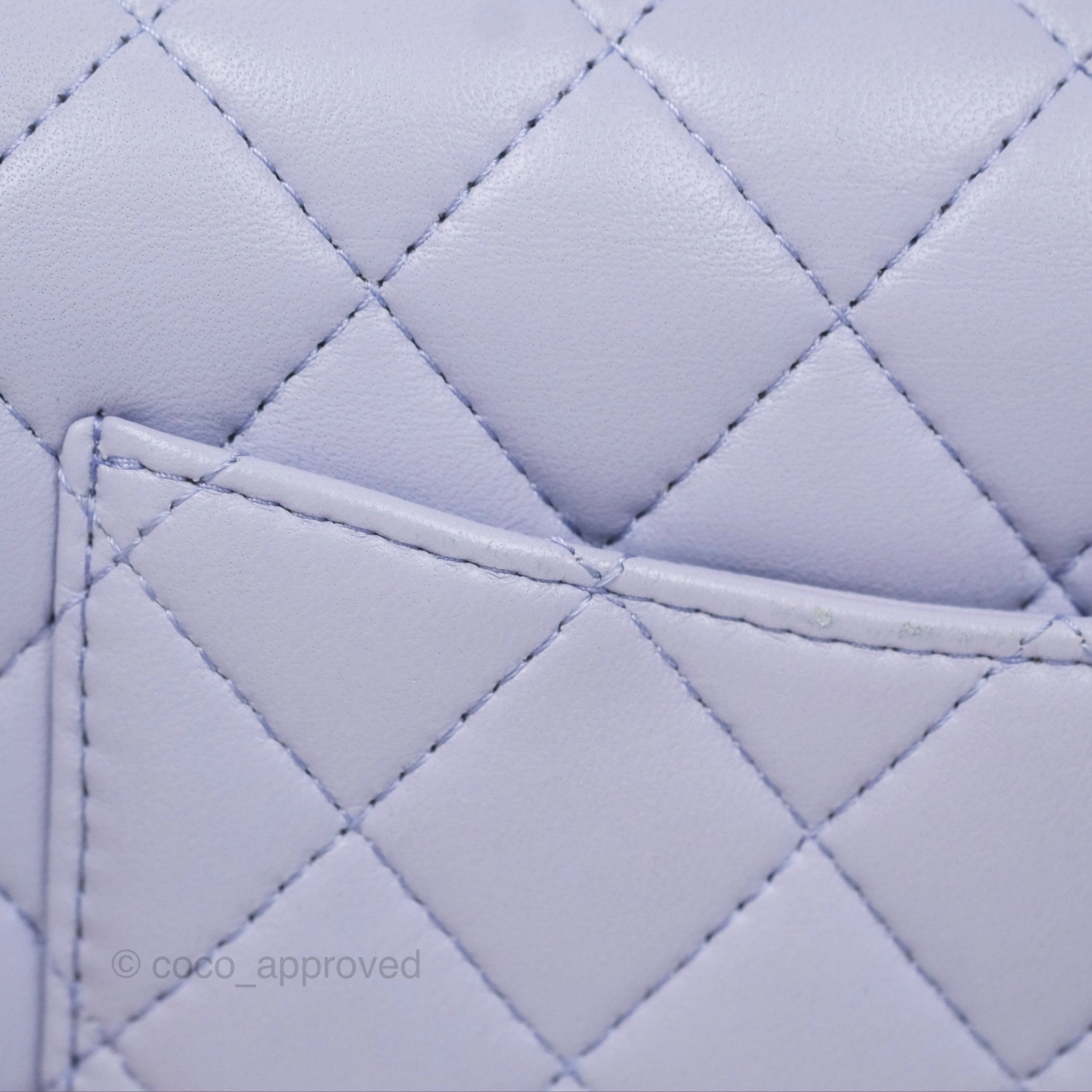 Chanel Top Handle Mini Rectangular Flap Bag Lilac Lambskin Gold Hardware