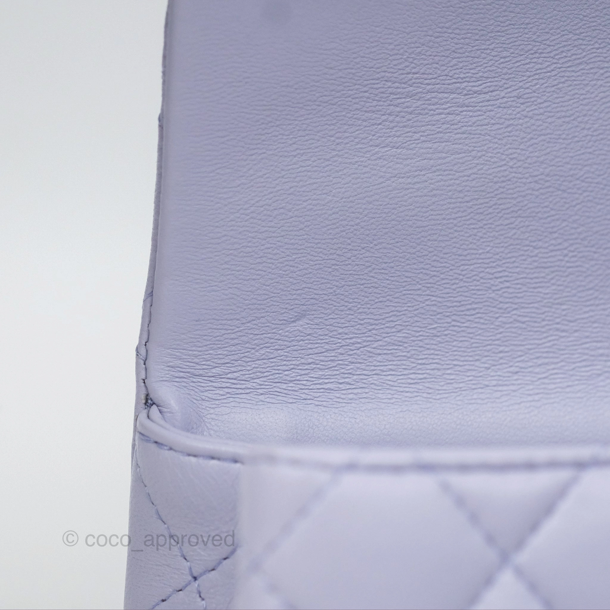 Chanel Top Handle Mini Rectangular Flap Bag Lilac Lambskin Gold Hardware