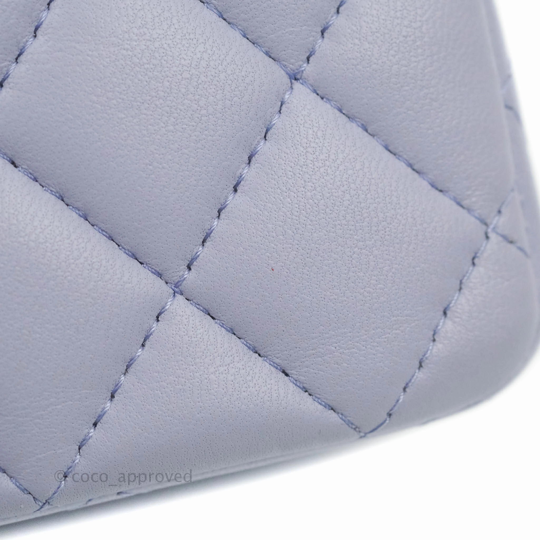 Chanel Top Handle Mini Rectangular Flap Bag Lilac Lambskin Gold Hardware