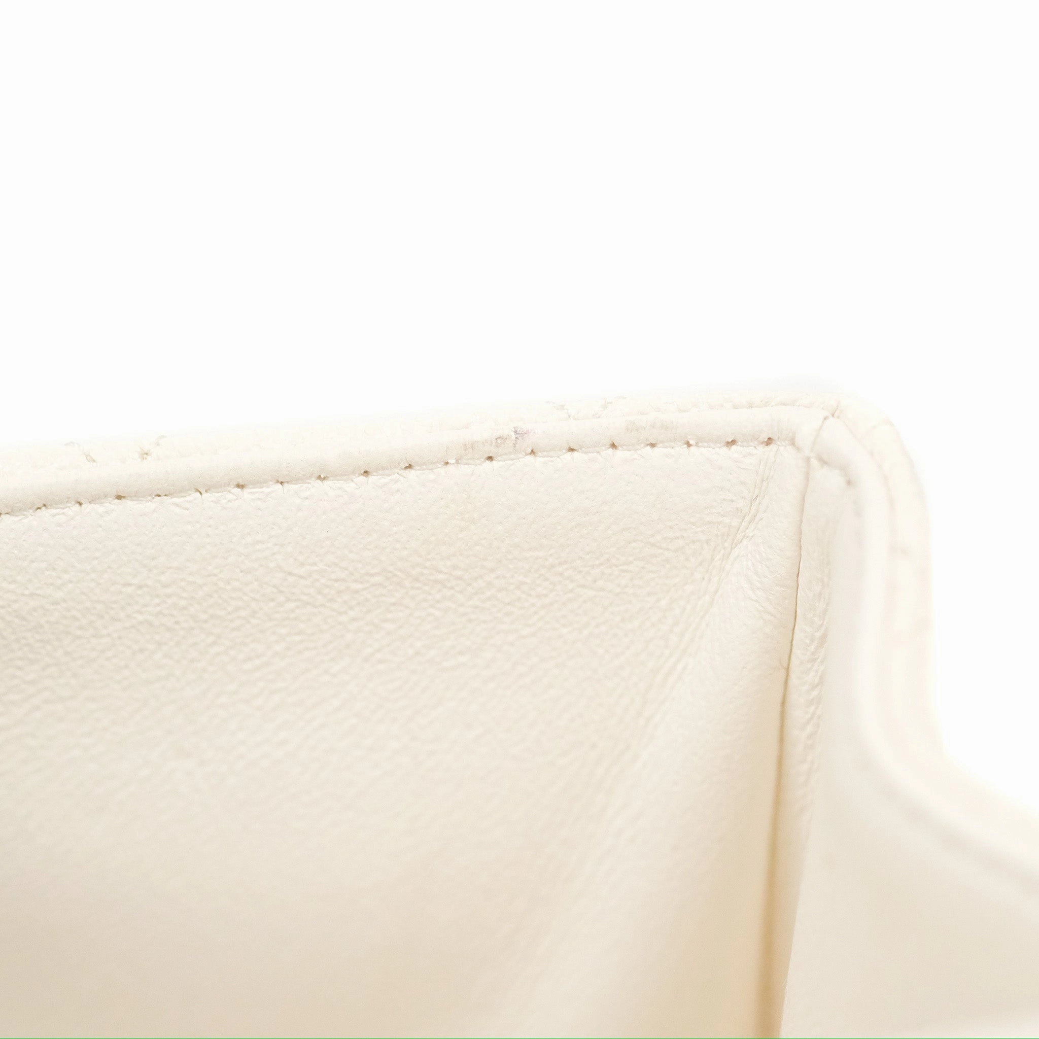 Chanel Top Handle Mini Rectangular Flap Bag White Caviar Gold Hardware