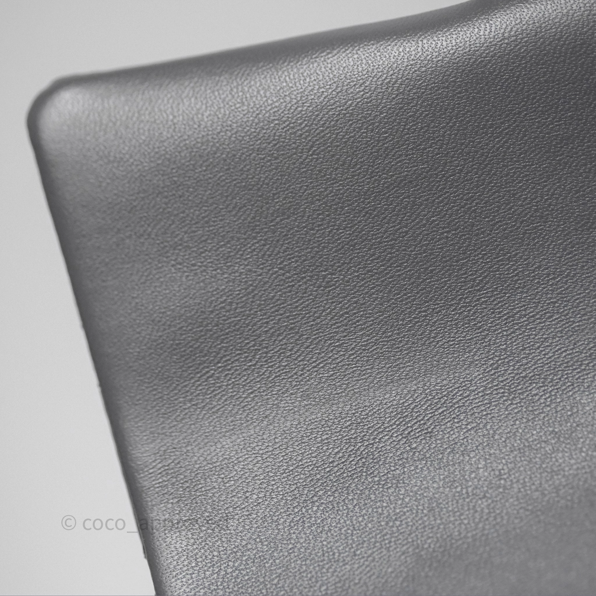 Chanel Top Handle Mini Rectangular Flap Grey Lambskin Gold Hardware