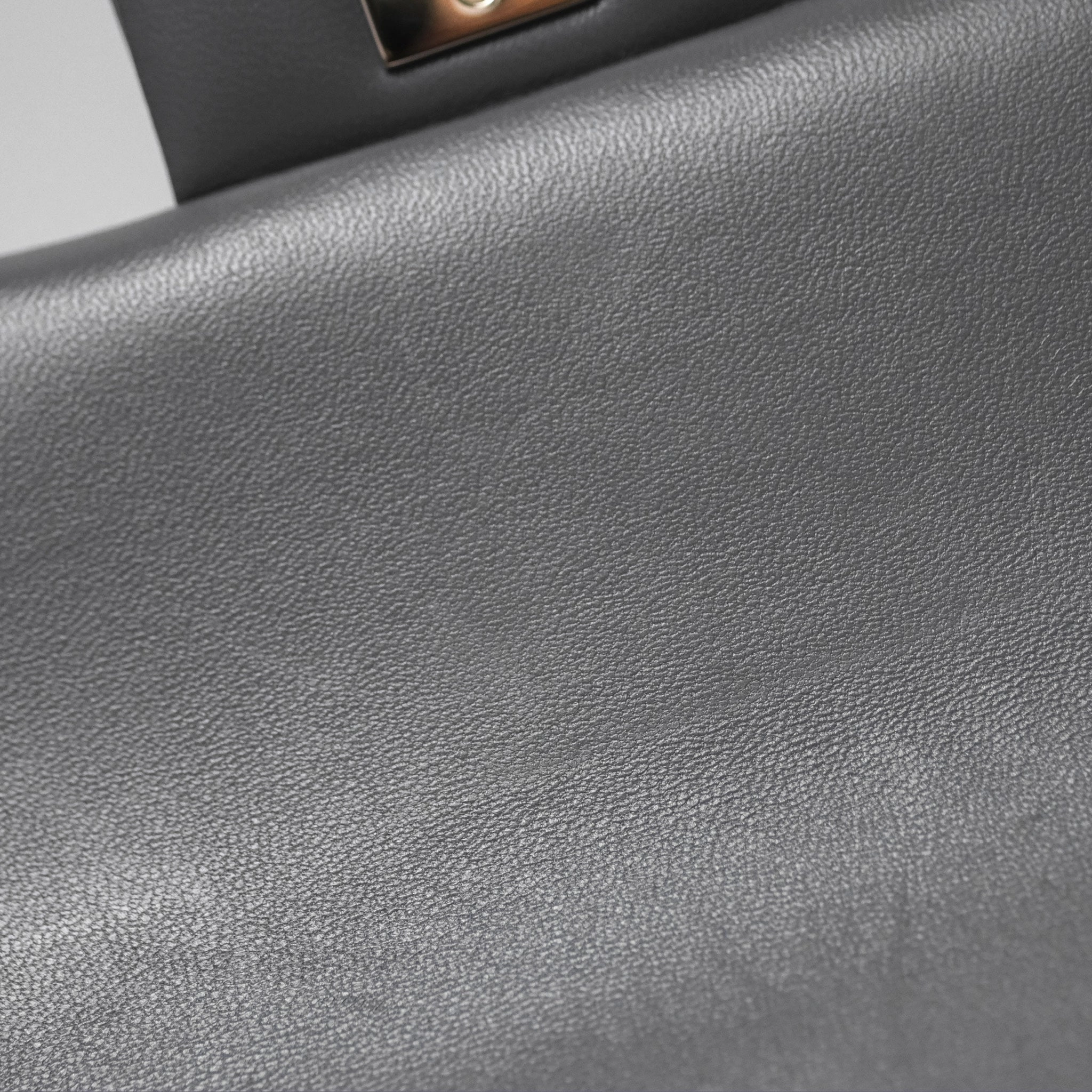Chanel Top Handle Mini Rectangular Flap Grey Lambskin Gold Hardware