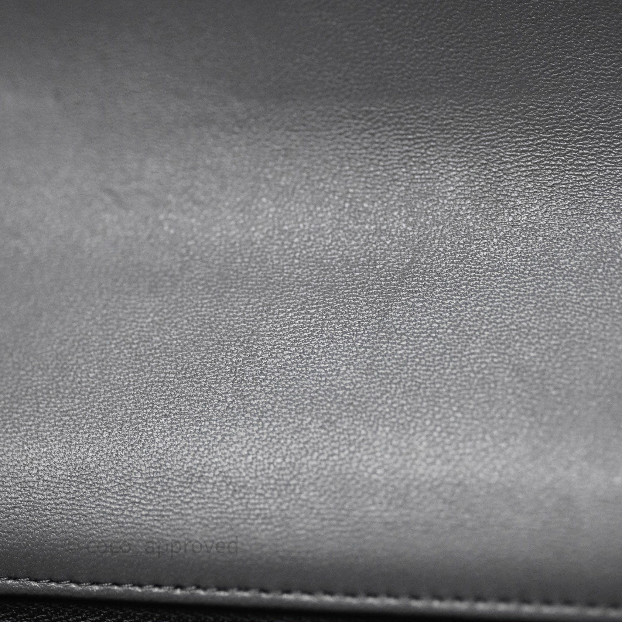 Chanel Top Handle Mini Rectangular Flap Grey Lambskin Gold Hardware