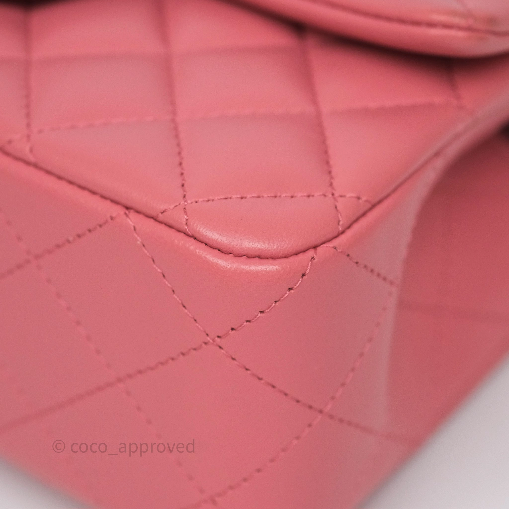 Chanel Top Handle Mini Rectangular Flap Pink Lambskin Gold Hardware
