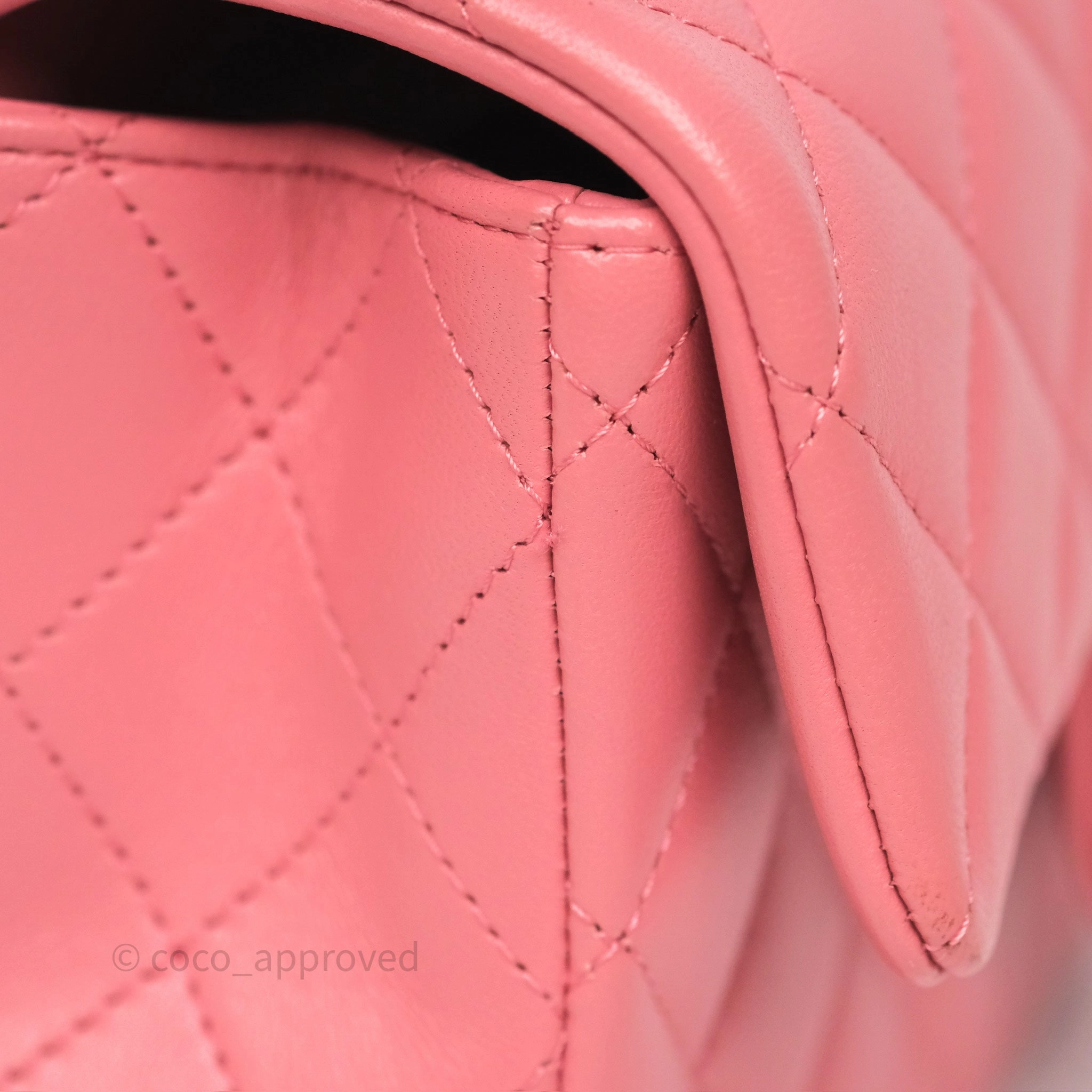 Chanel Top Handle Mini Rectangular Flap Pink Lambskin Gold Hardware