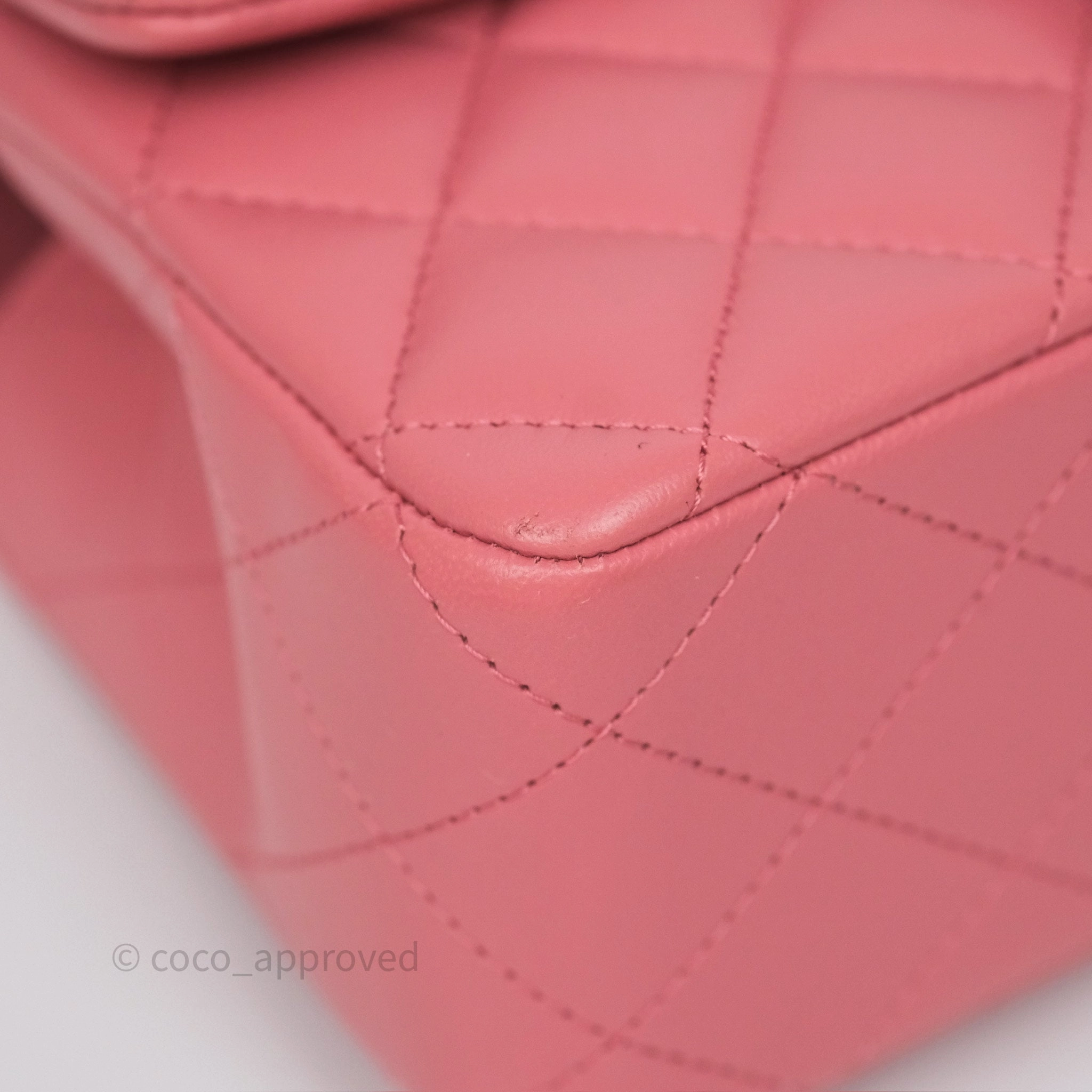 Chanel Top Handle Mini Rectangular Flap Pink Lambskin Gold Hardware
