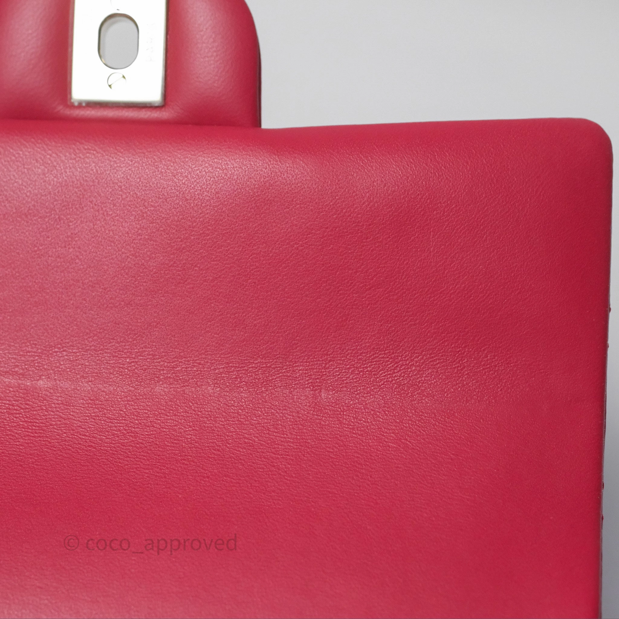 Chanel Top Handle Mini Rectangular Flap Red Lambskin Gold Hardware